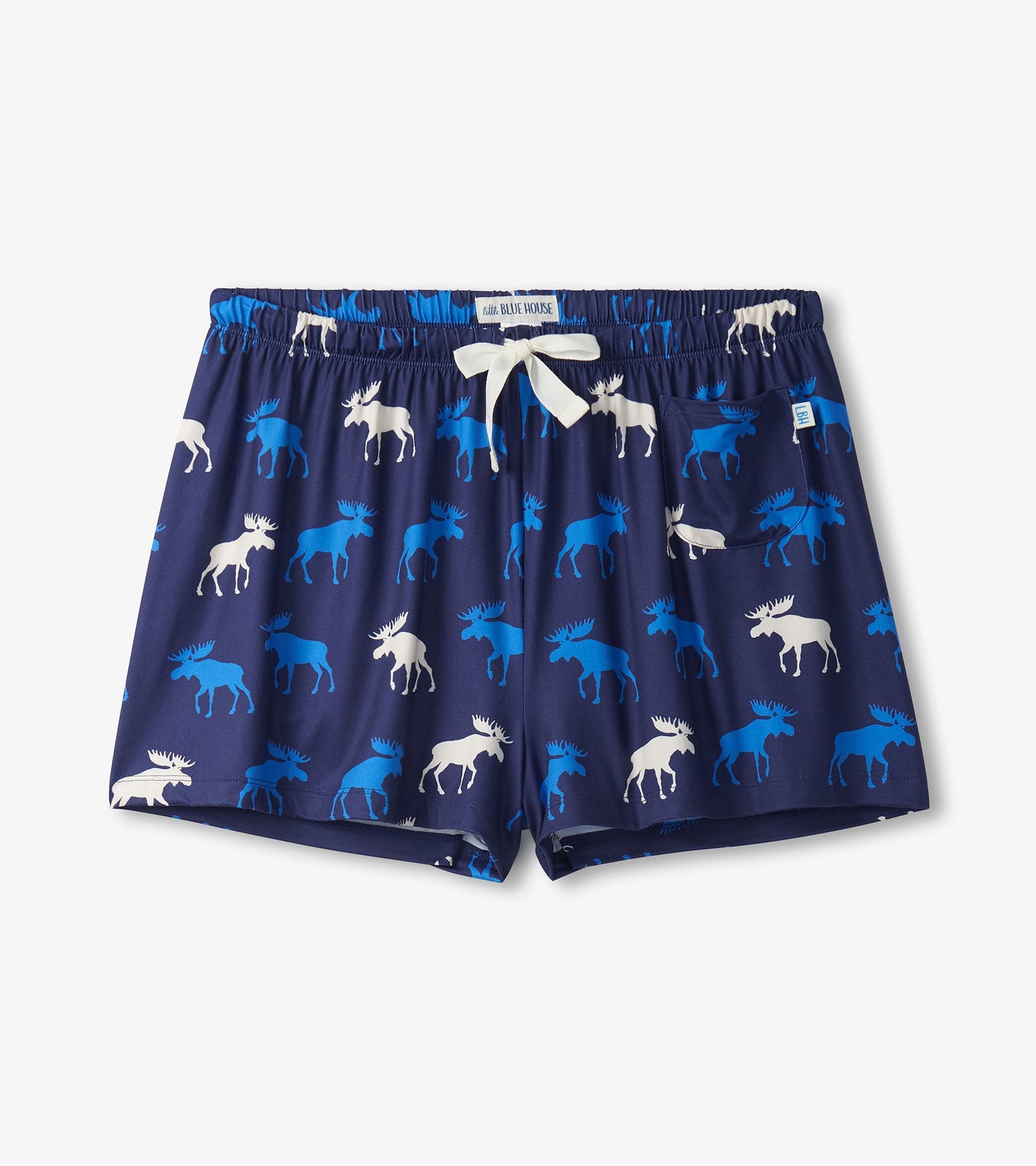 Women's Blue Moose Pajama Shorts