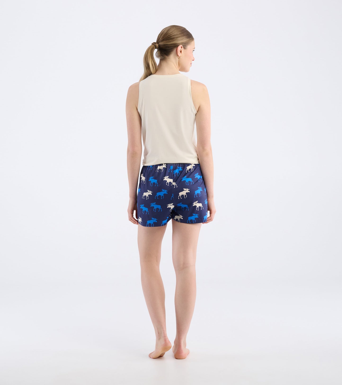 Women's Blue Moose Pajama Shorts