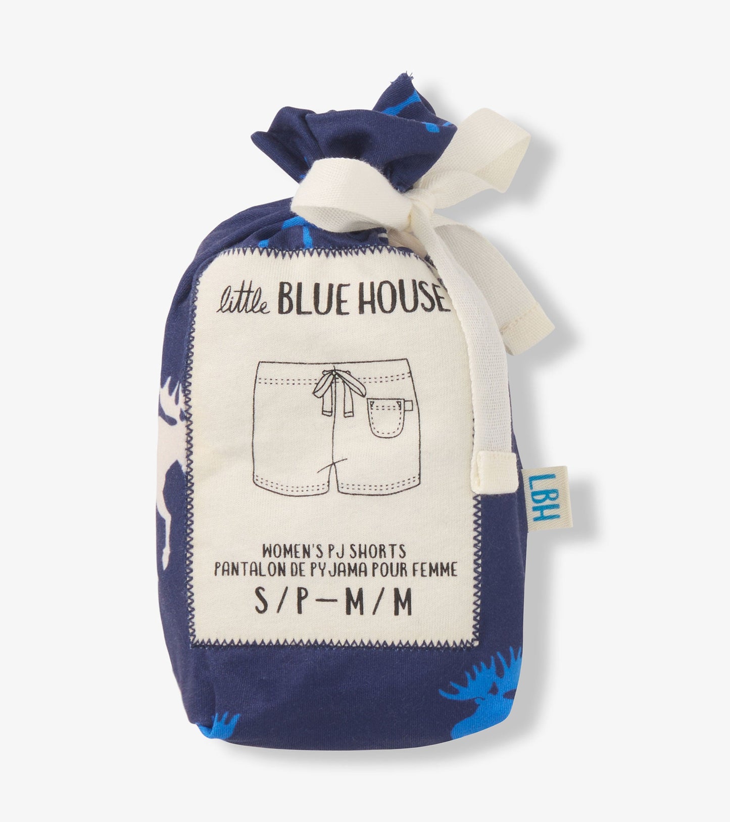 Women's Blue Moose Pajama Shorts