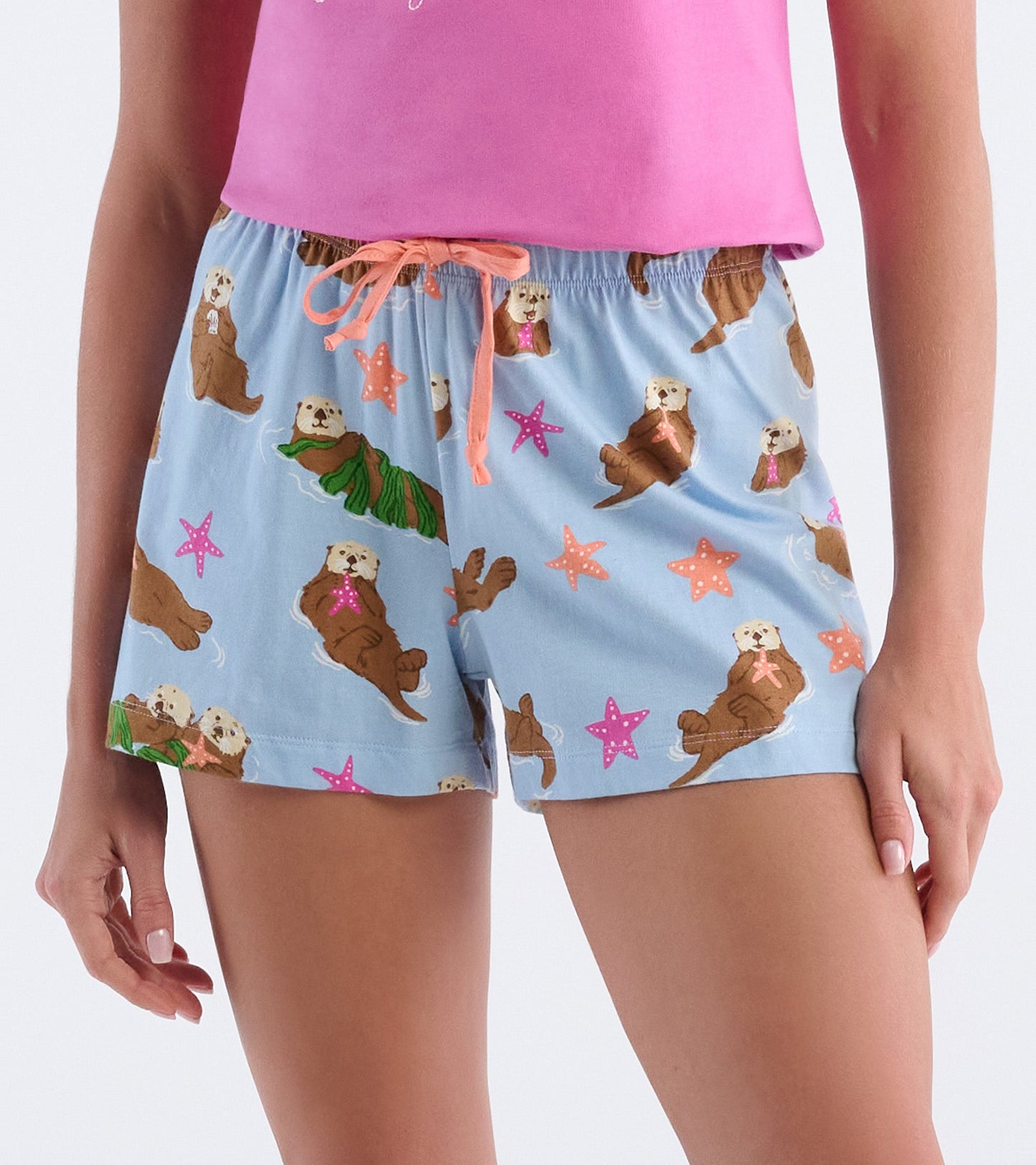 Women's Happy Otters Pajama Shorts