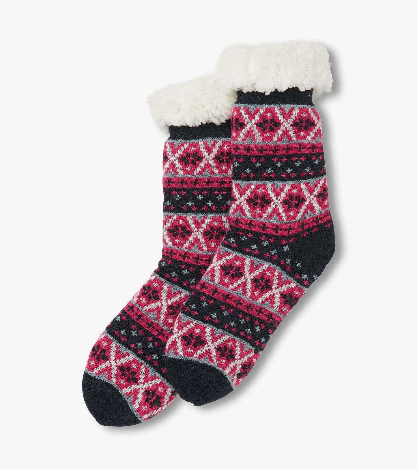 Chaussettes de chalet épaisses doublées en sherpa pour femme – Ski nordique