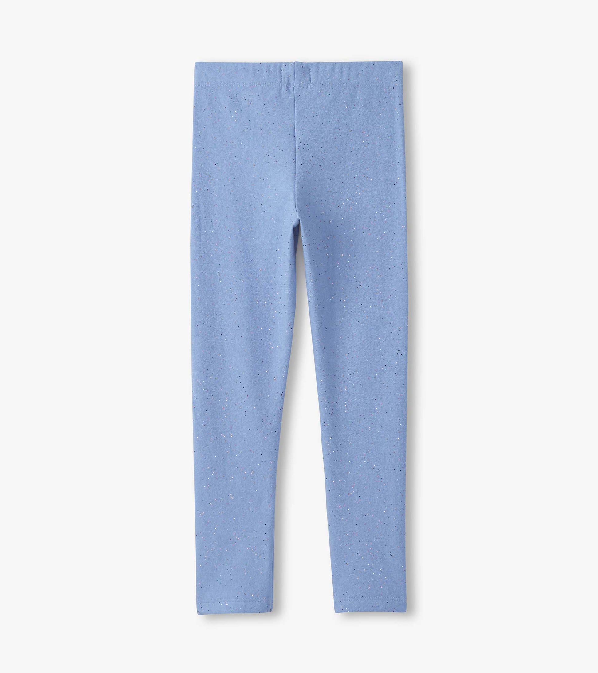Cornflower blue leggings with a soft, stretchy fabric and subtle speckled pattern, designed for comfort and everyday wear.