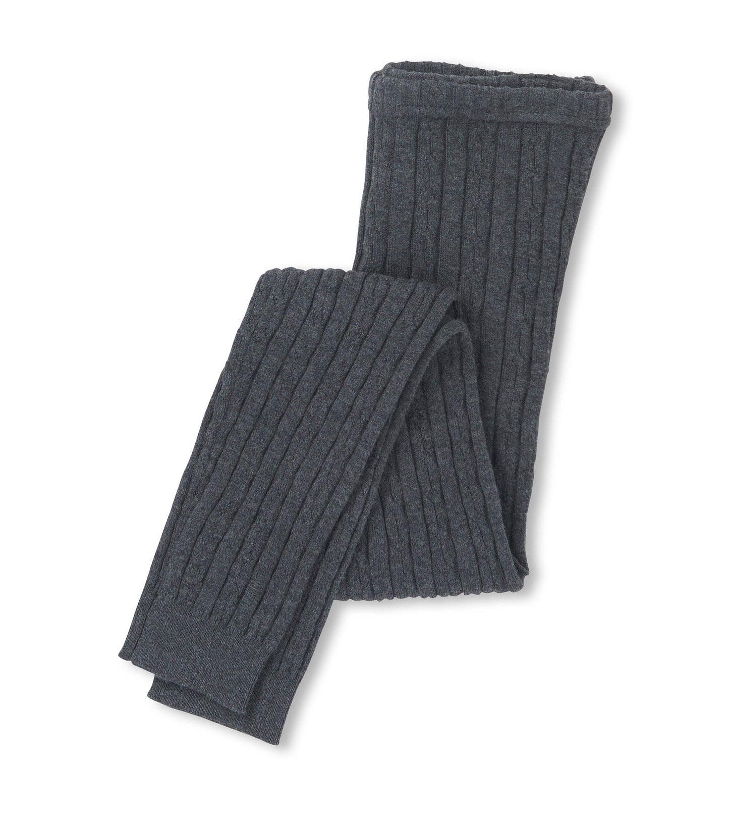 Girls Charcoal Cable Knit Tights
