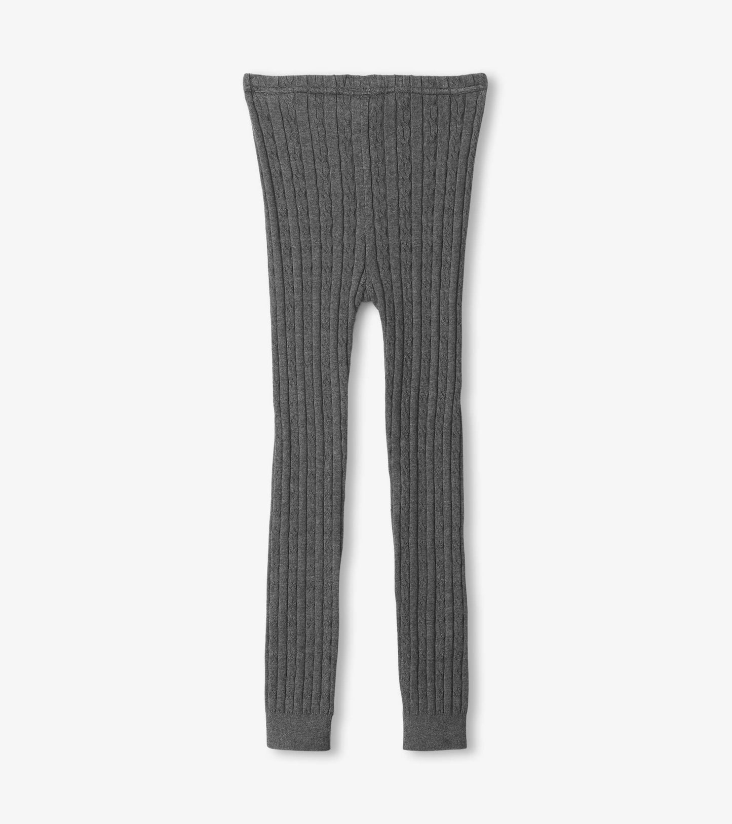 Girls Charcoal Cable Knit Tights
