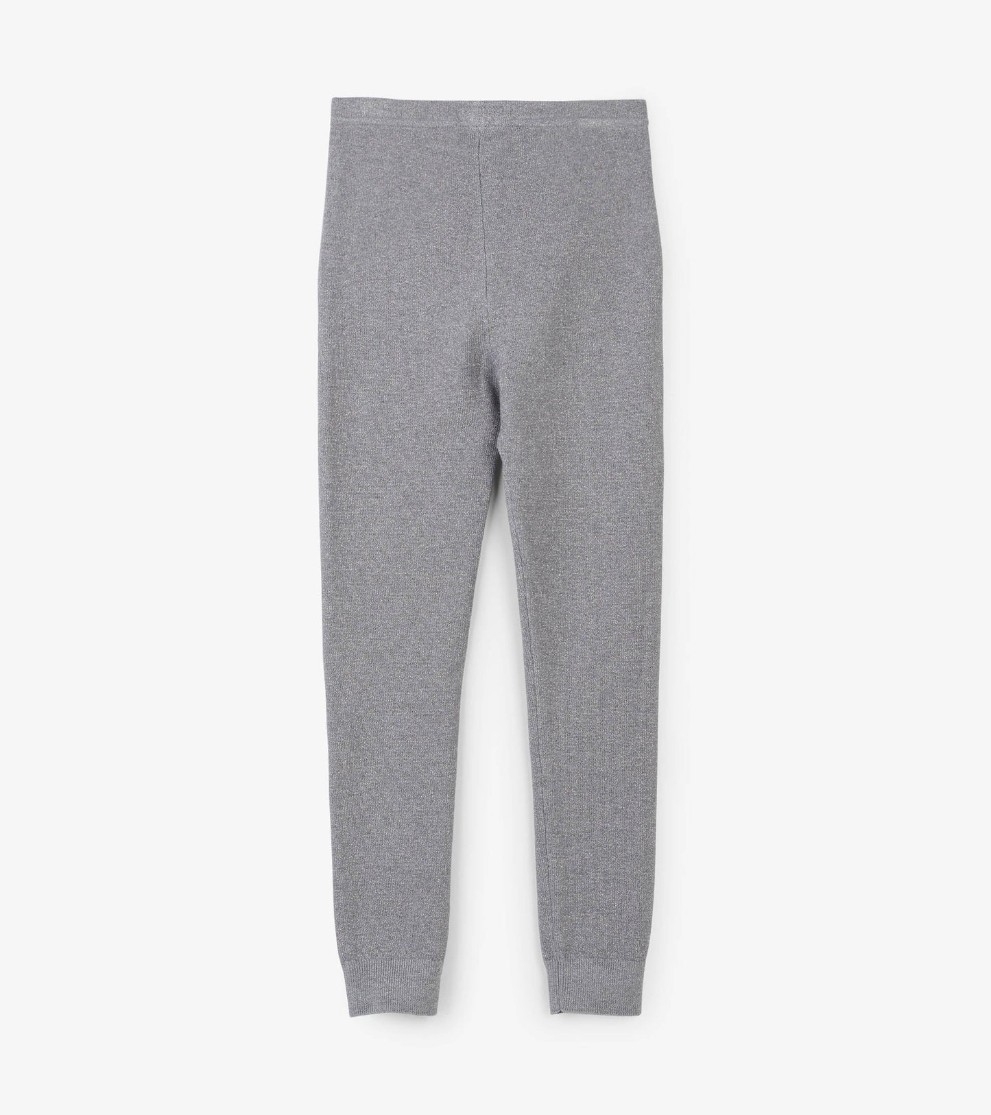 Legging en tricot torsadé – Éclat argenté