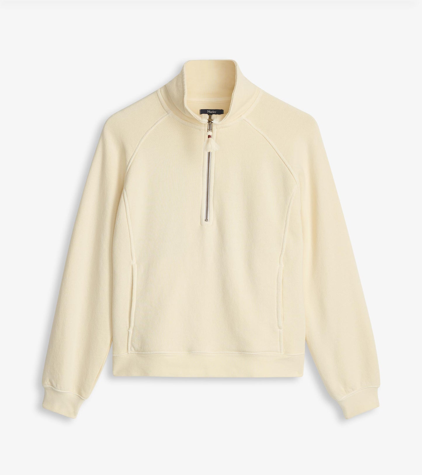 Mock Neck Pullover - Almond Beige
