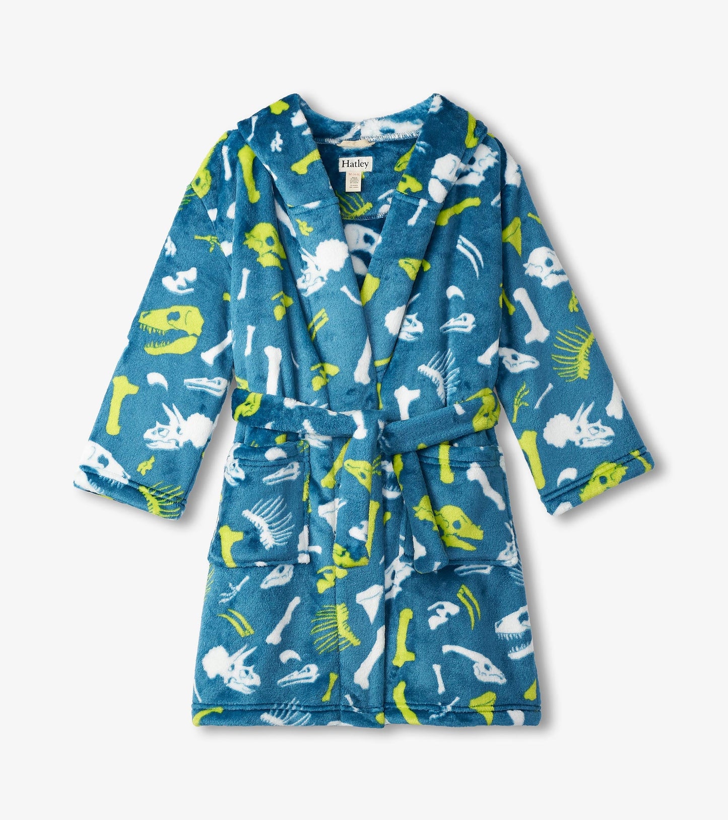 Peignoir en molleton duveteux – Fossiles de dinosaure