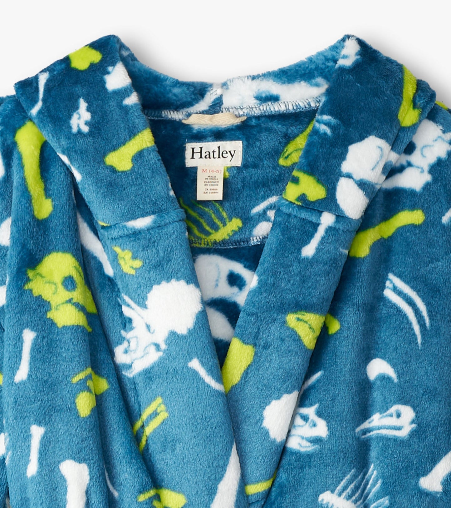 Peignoir en molleton duveteux – Fossiles de dinosaure