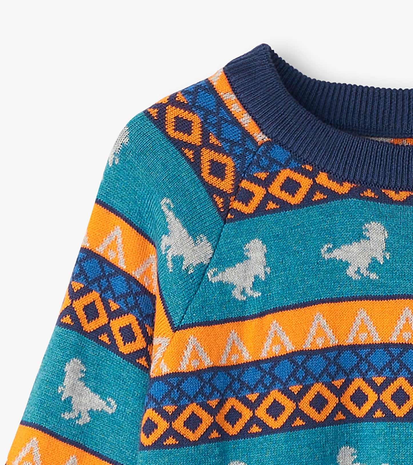 Pull raglan en tricot dinosaure