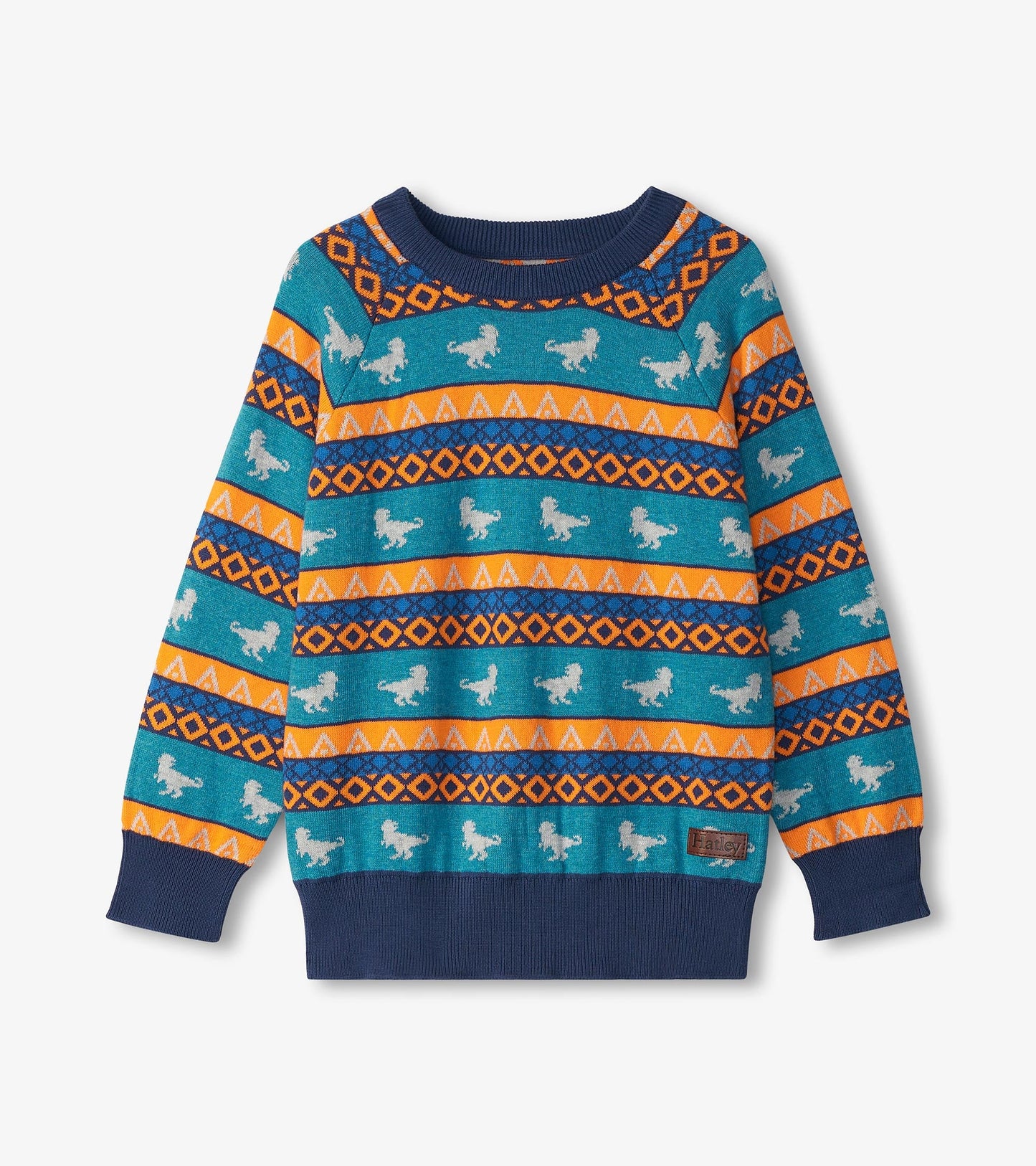 Pull raglan en tricot dinosaure