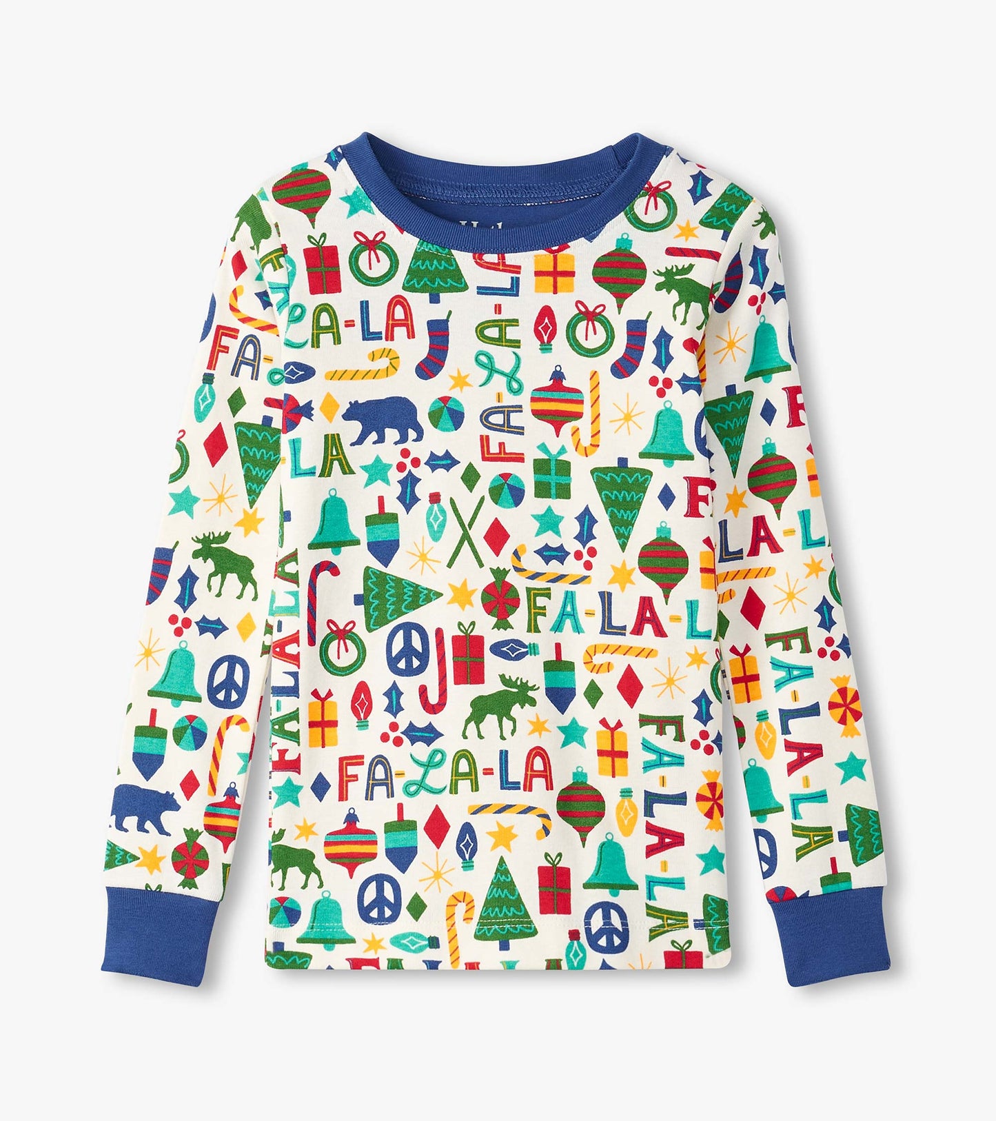 Pyjama – Airs de Noël, bordures bleues