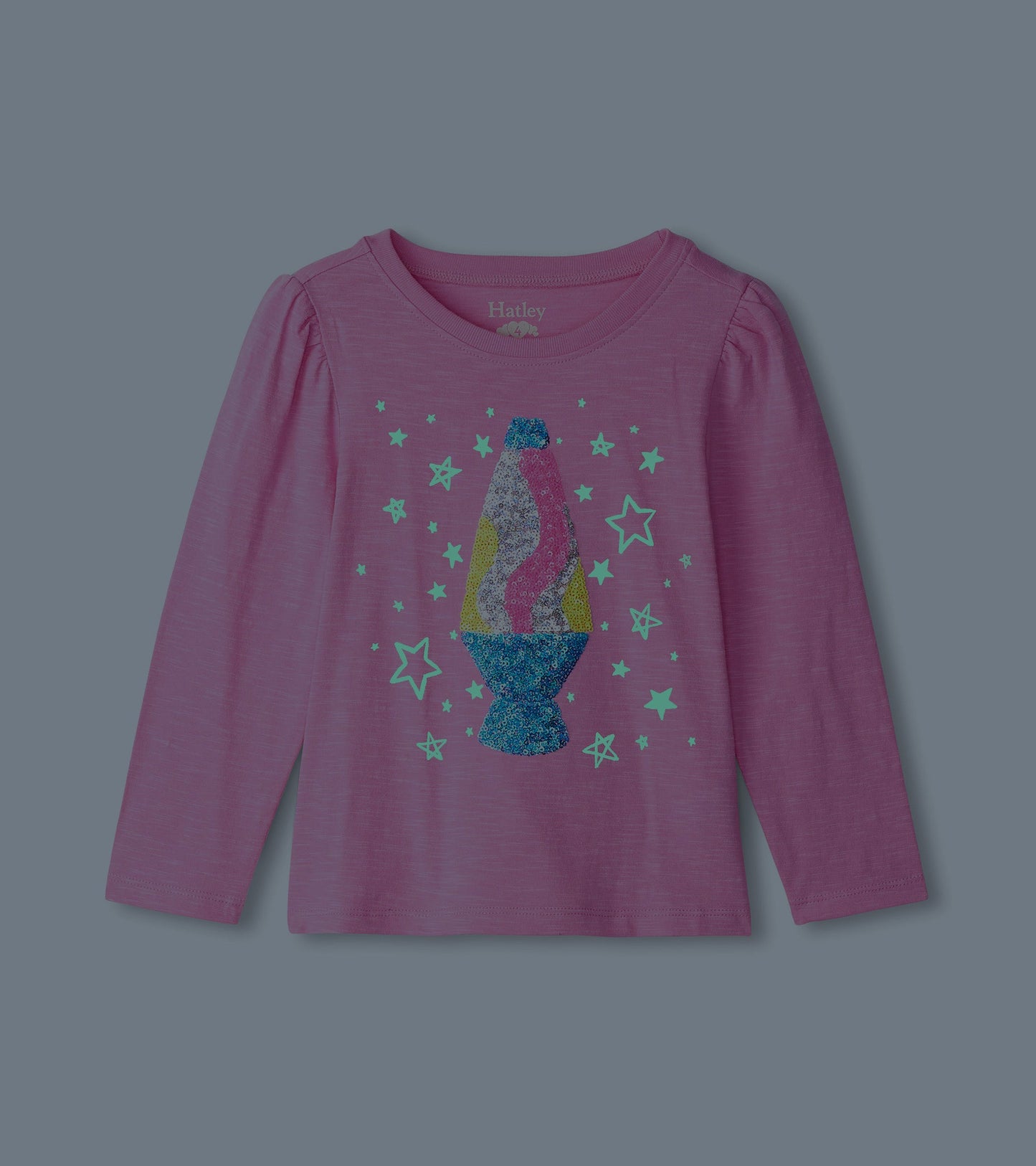T-shirt graphique à manches longues avec lampe à lave