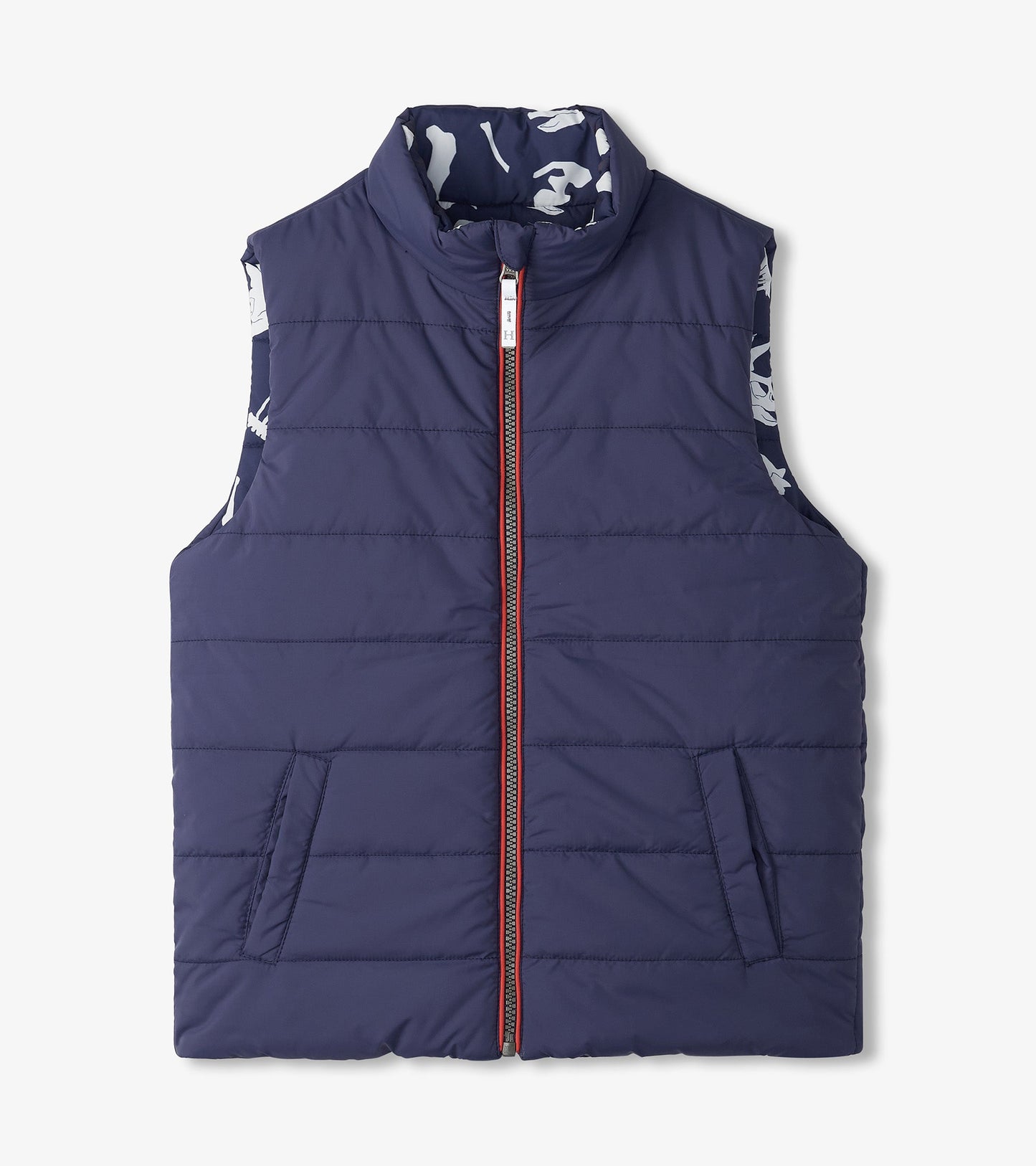 Veste sans manches matelassée réversible – Fossiles de dinosaure