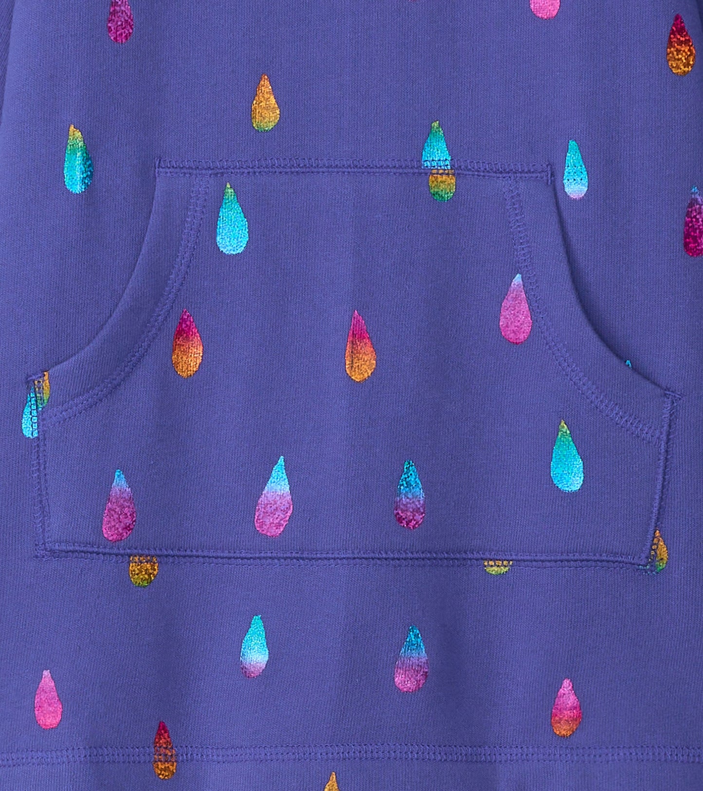 Robe molletonnée – Gouttes de pluie arc-en-ciel