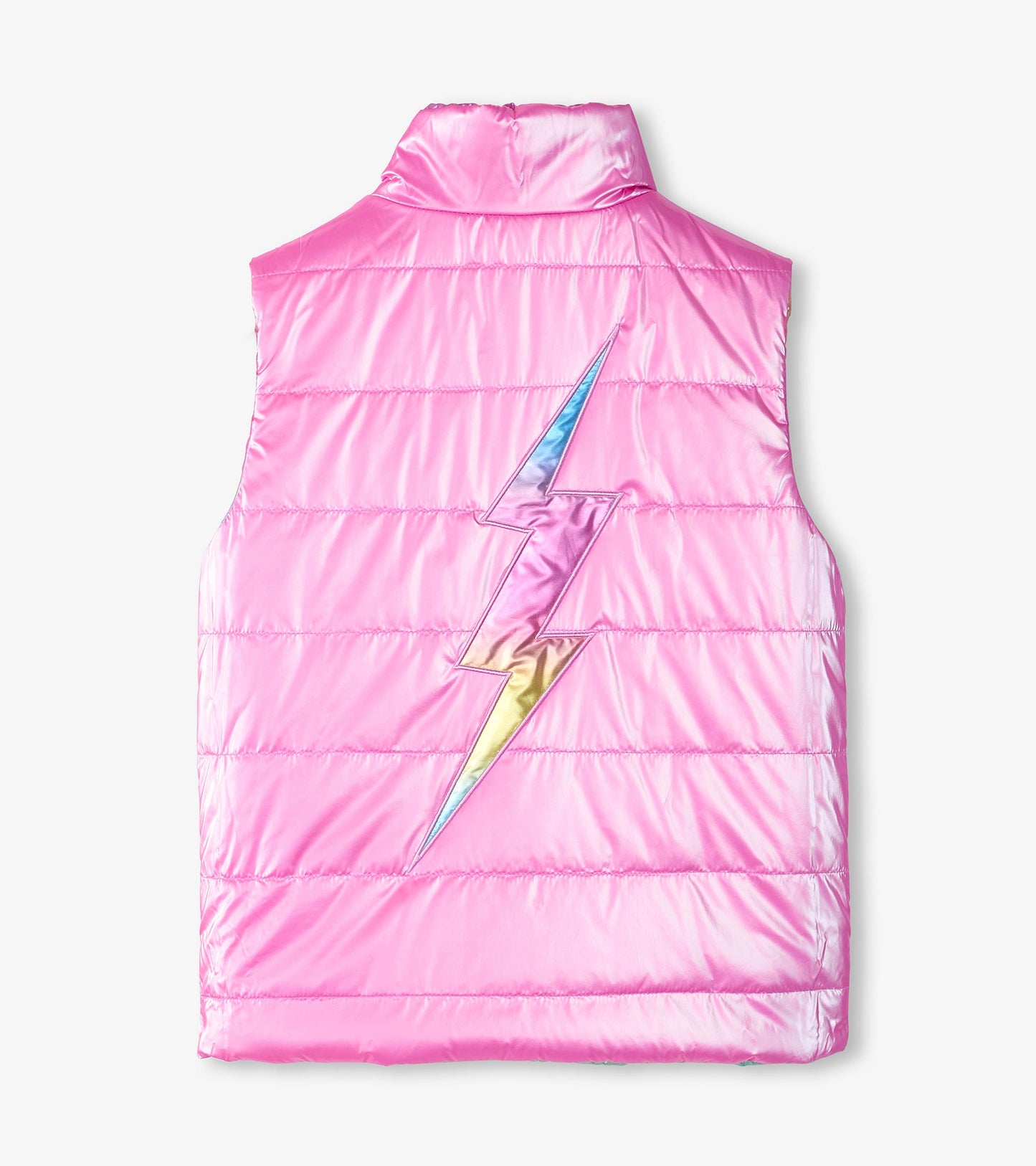 Veste sans manches matelassée réversible – Éclat d’arc-en-ciel