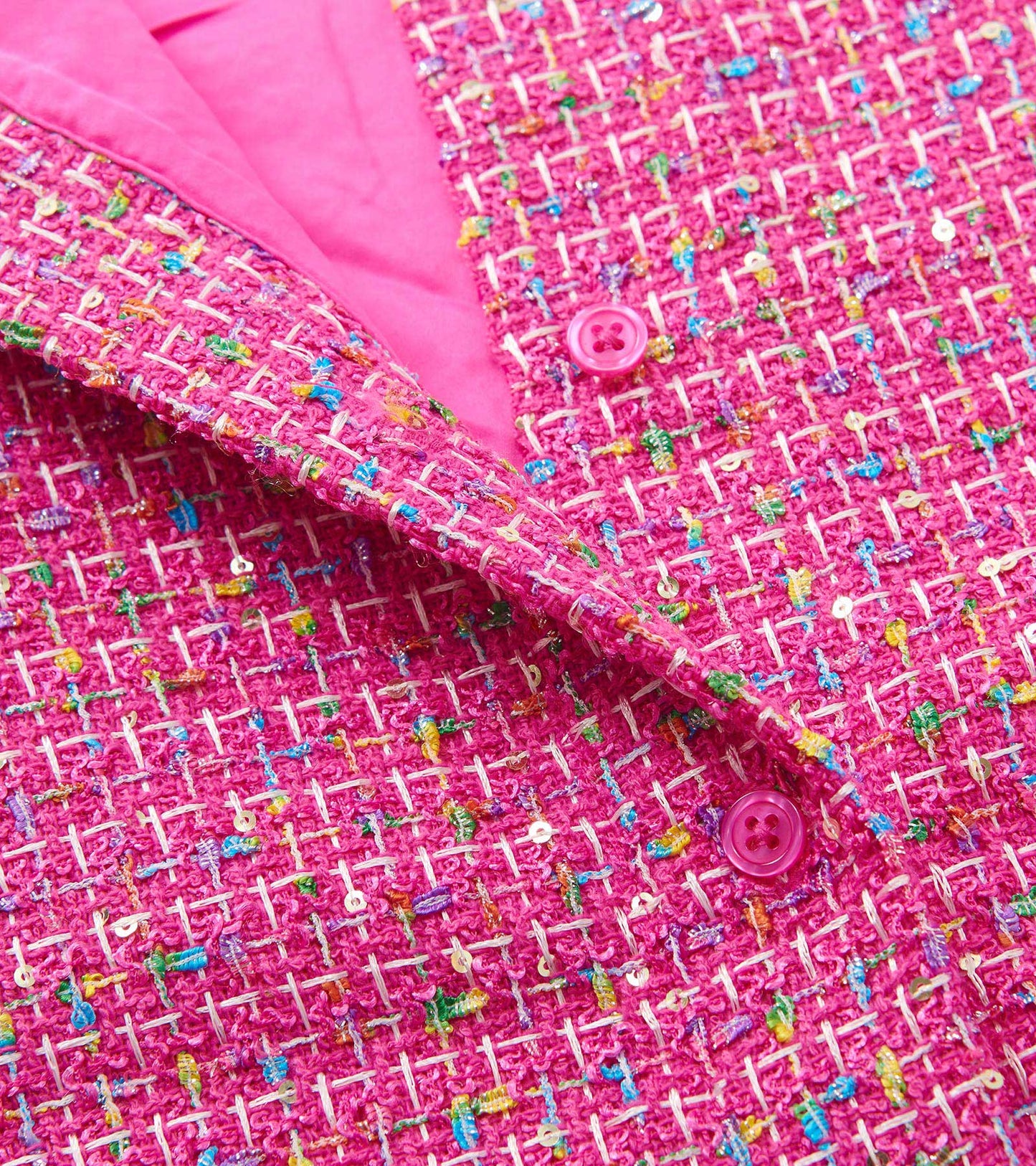 Robe en tweed – Rose violacé