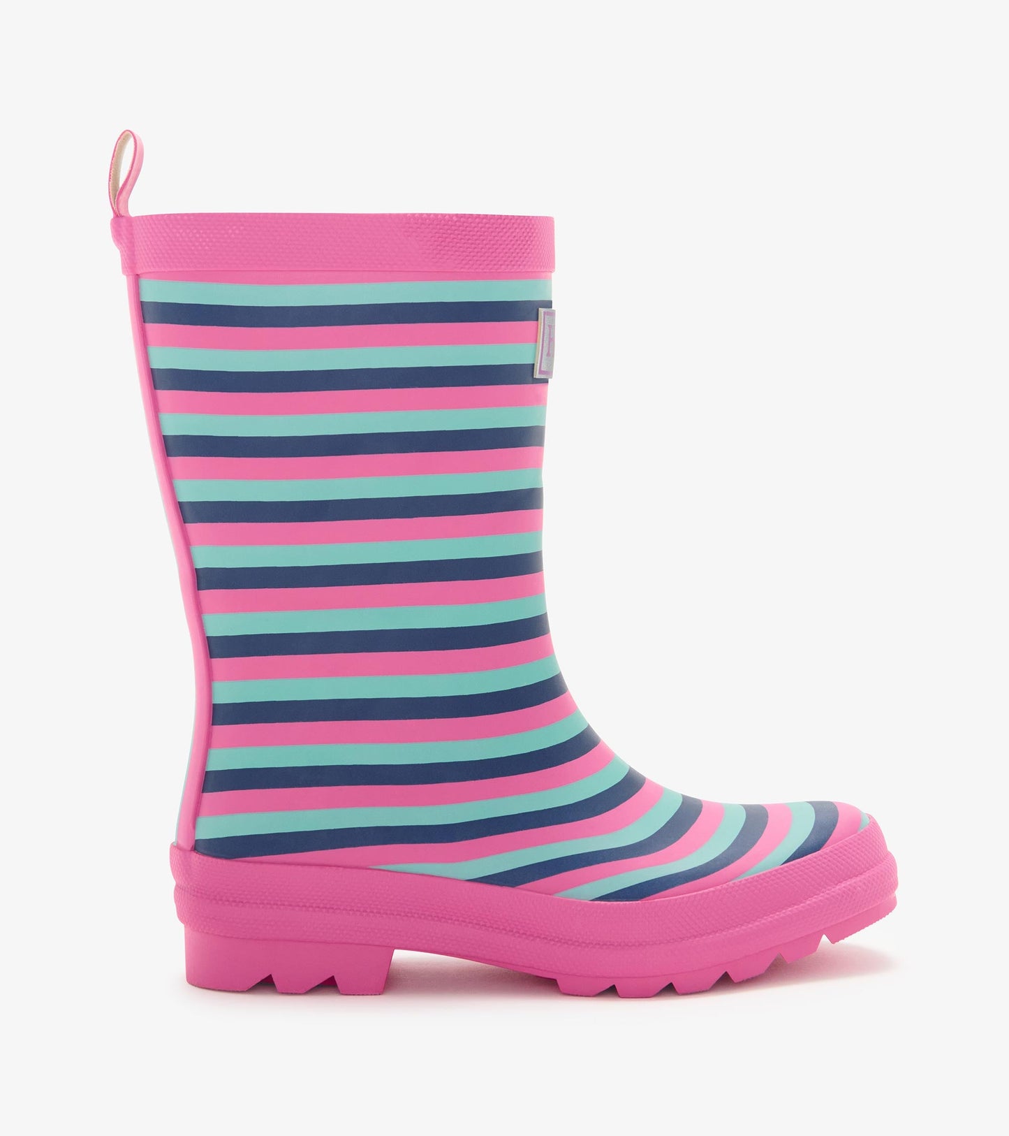 Bottes de pluie au fini mat – Rayures rose violacé