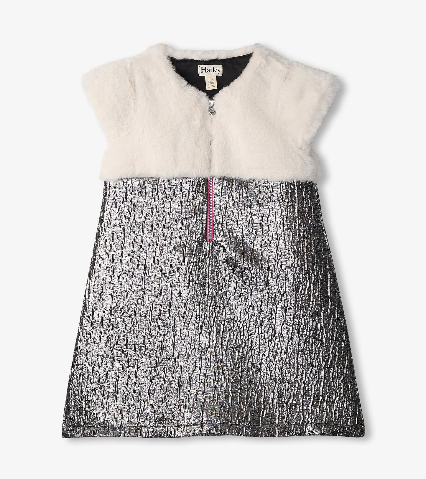 Robe jacquard en fausse fourrure