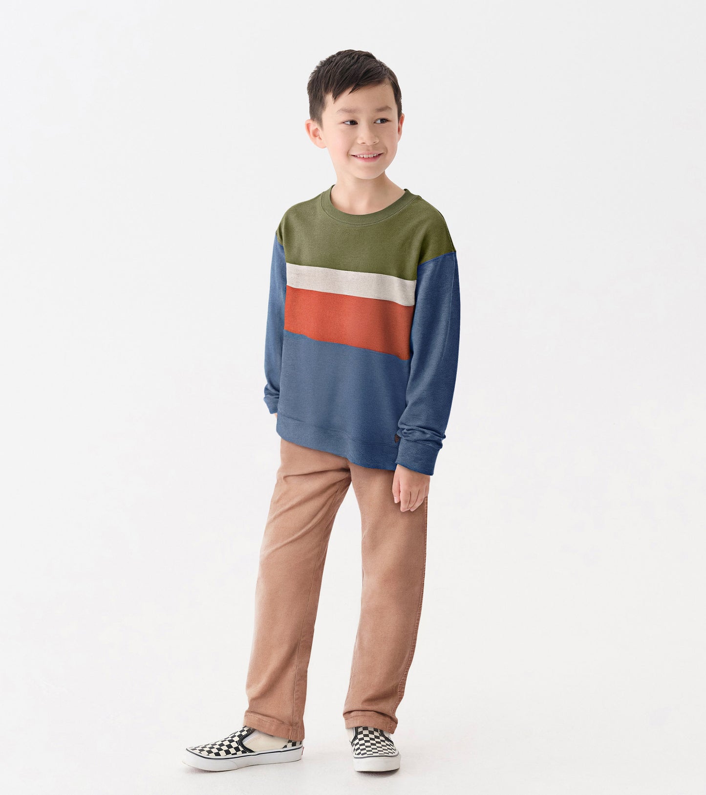 Boys Autumn Colour Block Sweatshirt