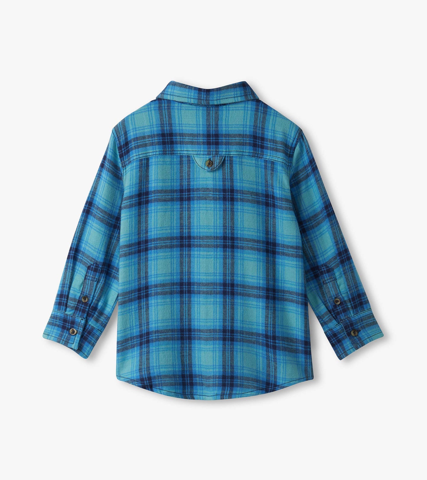 Chemise boutonnée – Motif écossais bleu de pierre