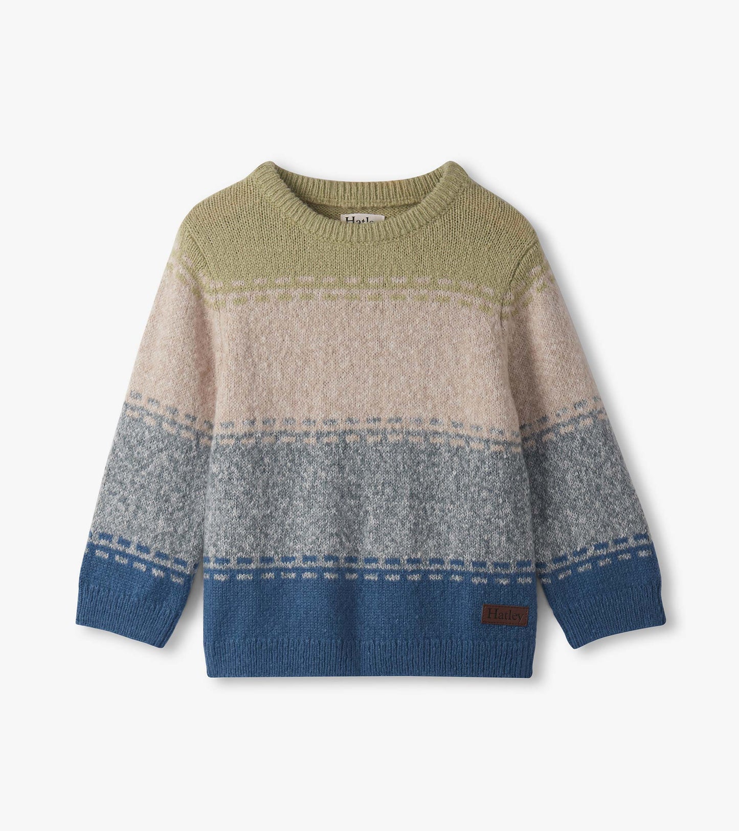 Pull à encolure ronde – Combo bleu