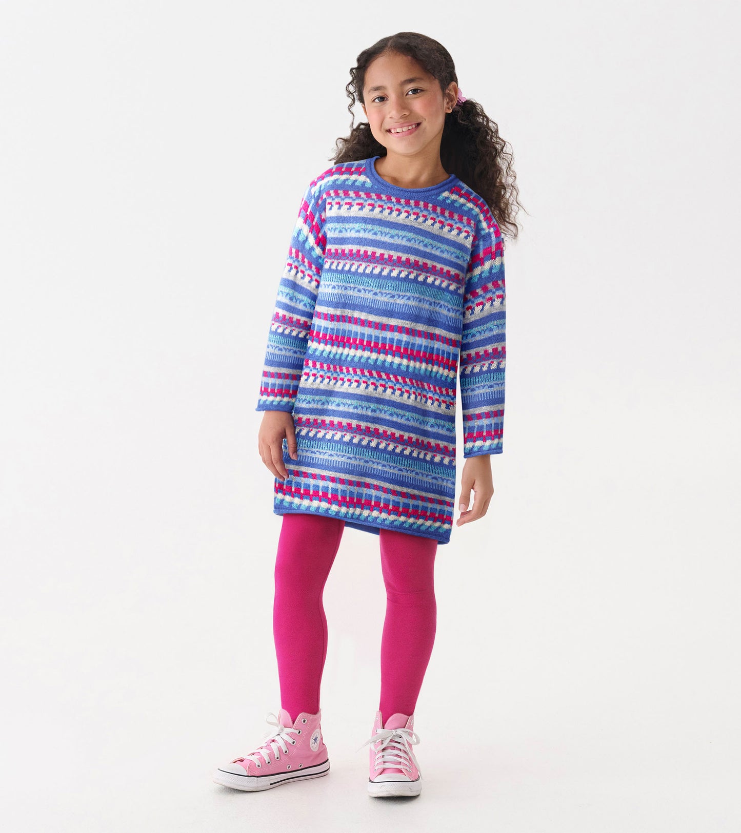 Robe-pull – Rayures bleuet