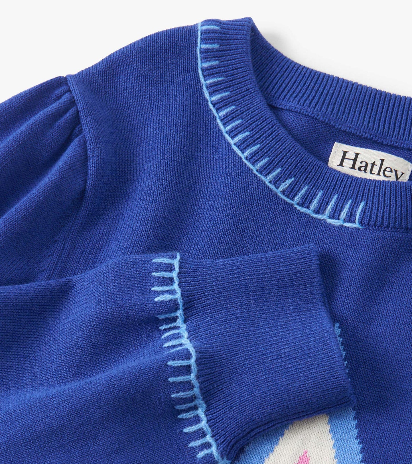 Pull pour fille – Super étoile sur fond bleu