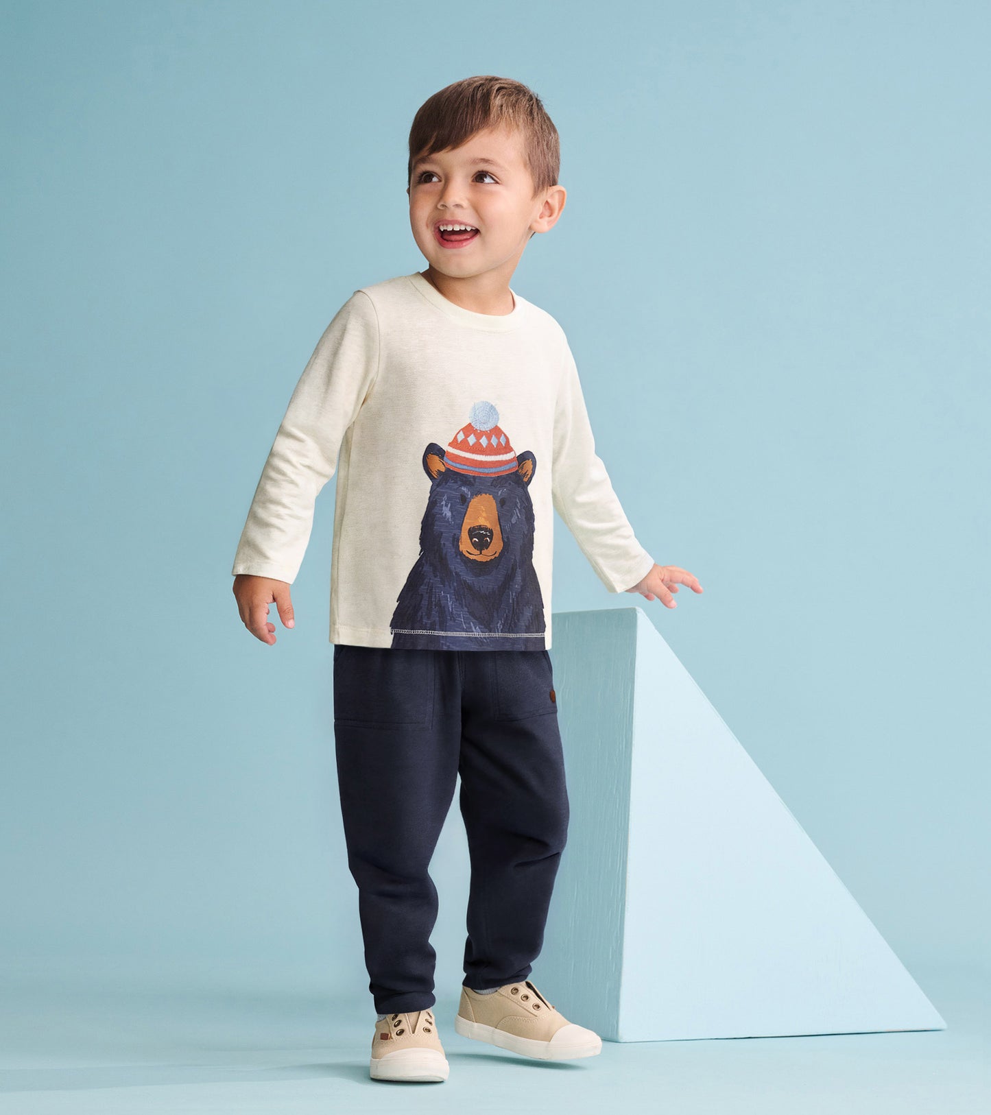 Ensemble de t-shirt et de pantalon à enfiler – Ours