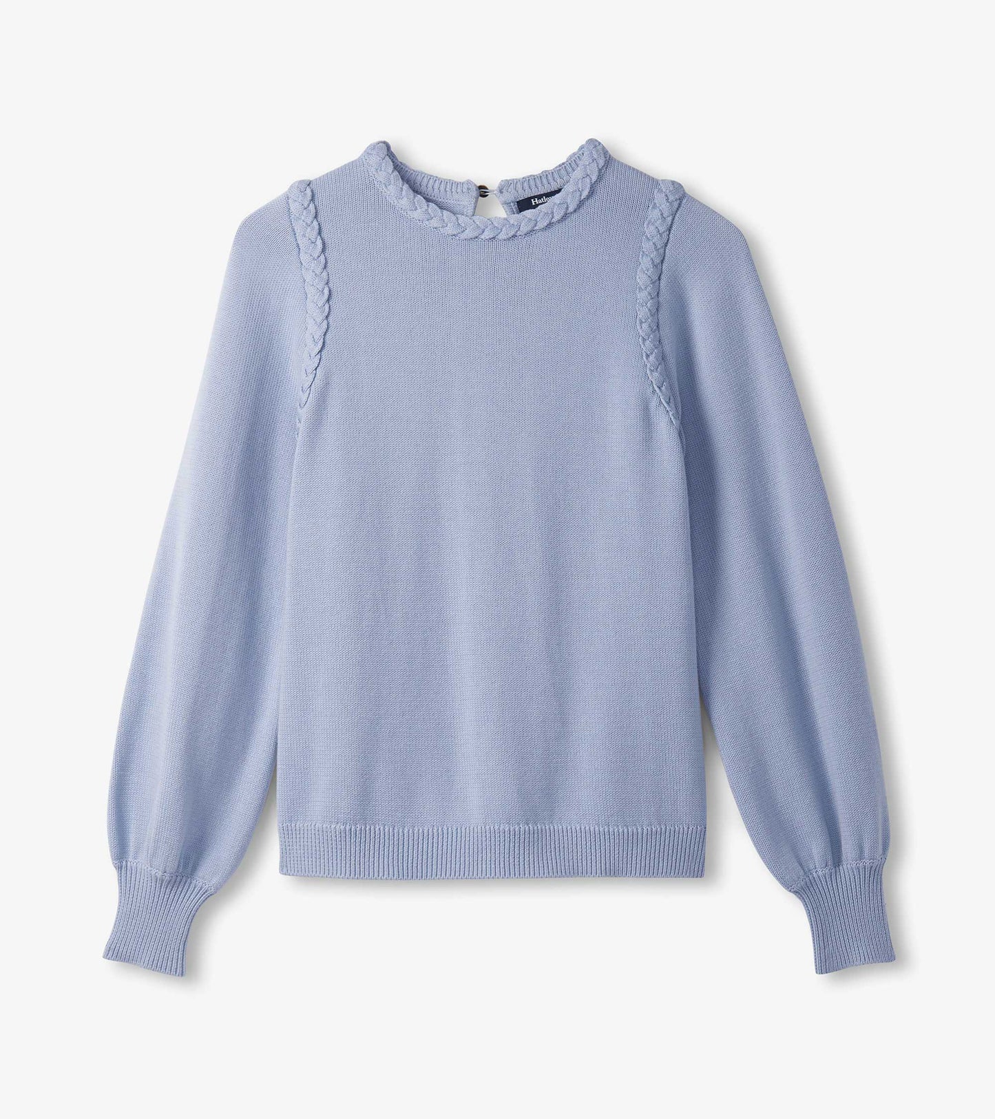 Braided Sweater - Bright Denim Blue