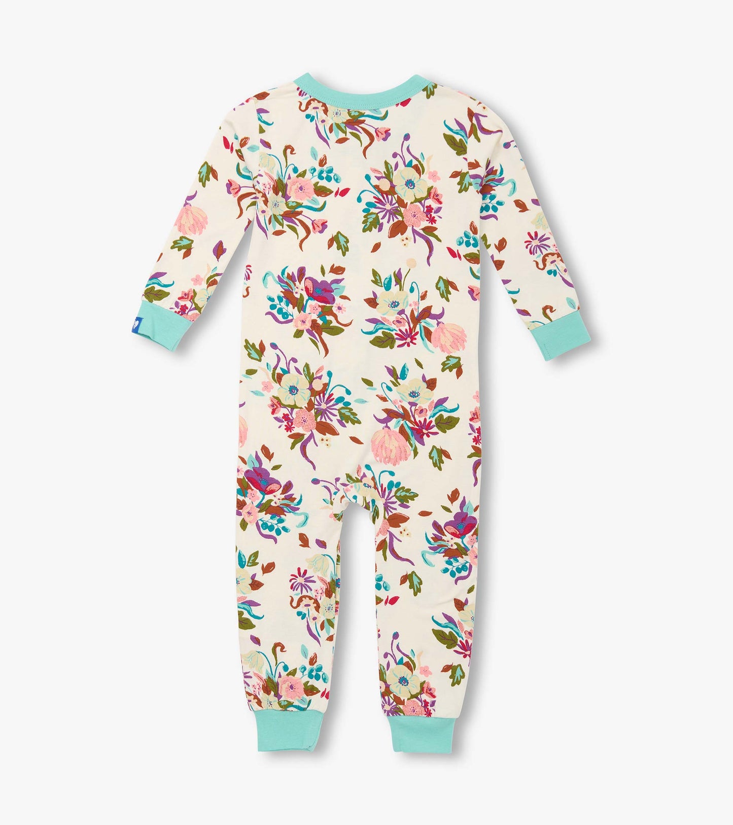 Dormeuse en bambou pour bébé fille – Fleurs d’automne sur fond naturel