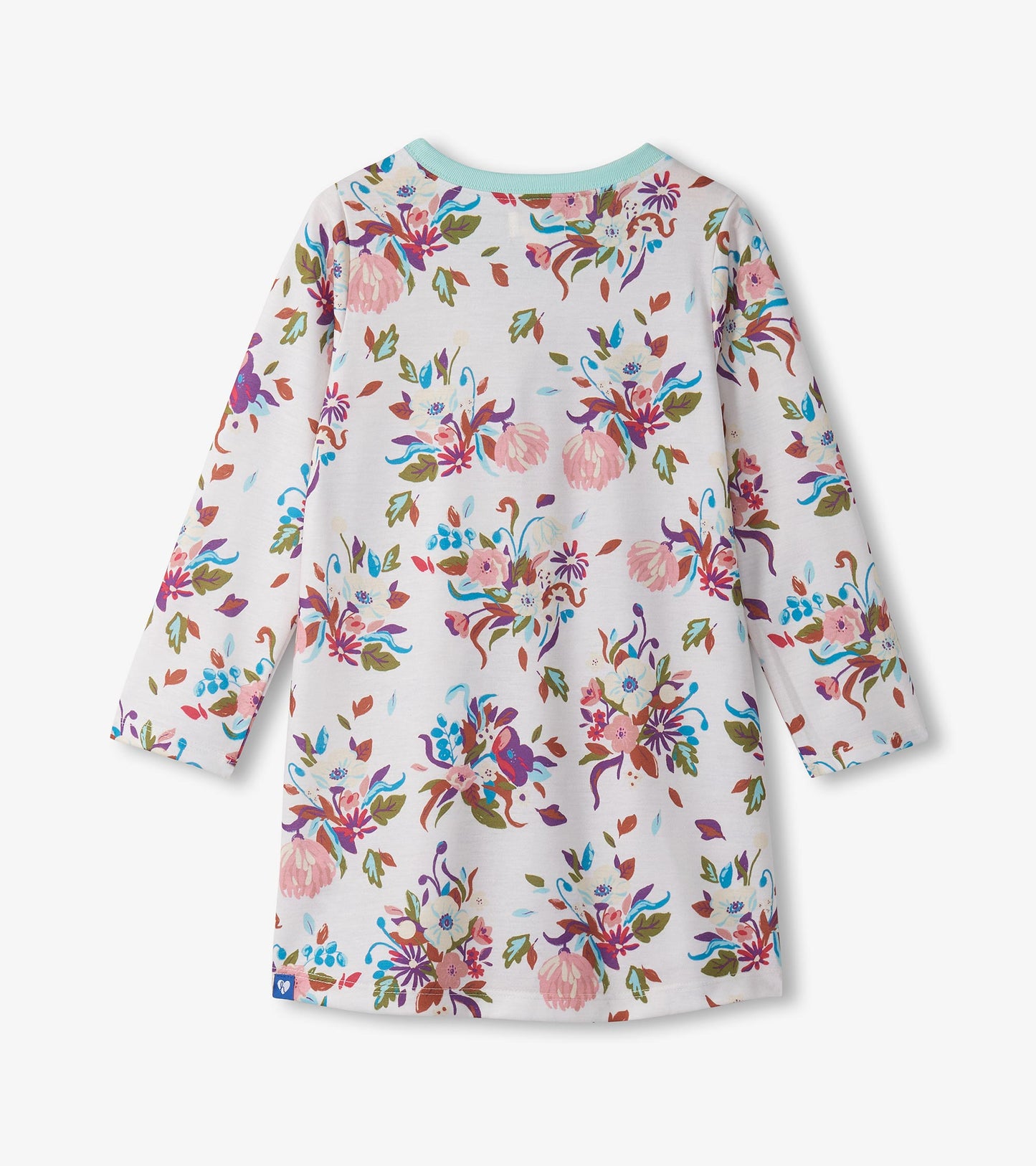 Girls Fall Floral Long Sleeve Nightdress