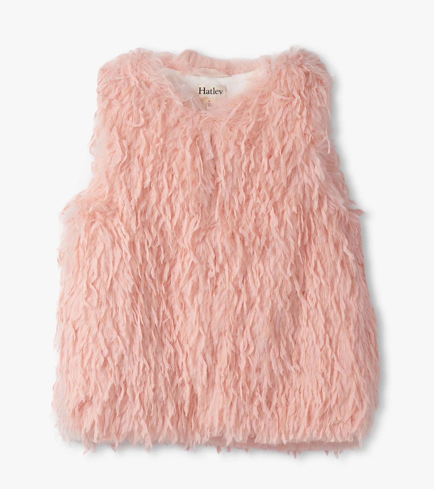 Veste en fausse fourrure – Plume rose pâle