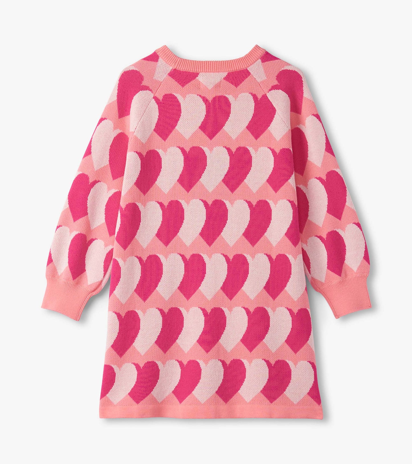 Girls Graphic Hearts Swing Sweater Dress