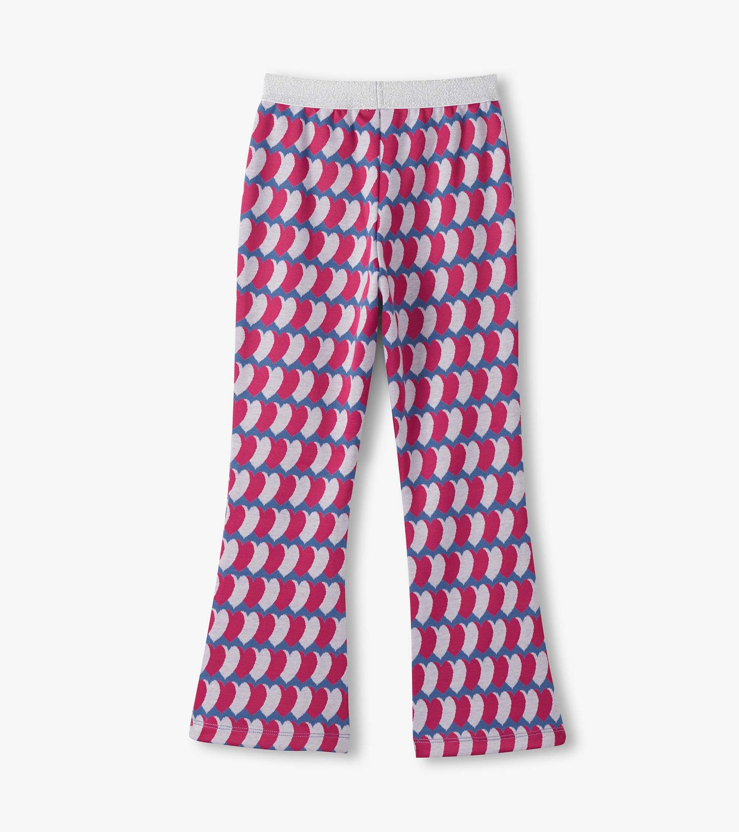 Girls Graphic Hearts Fun Waist Flare Pants