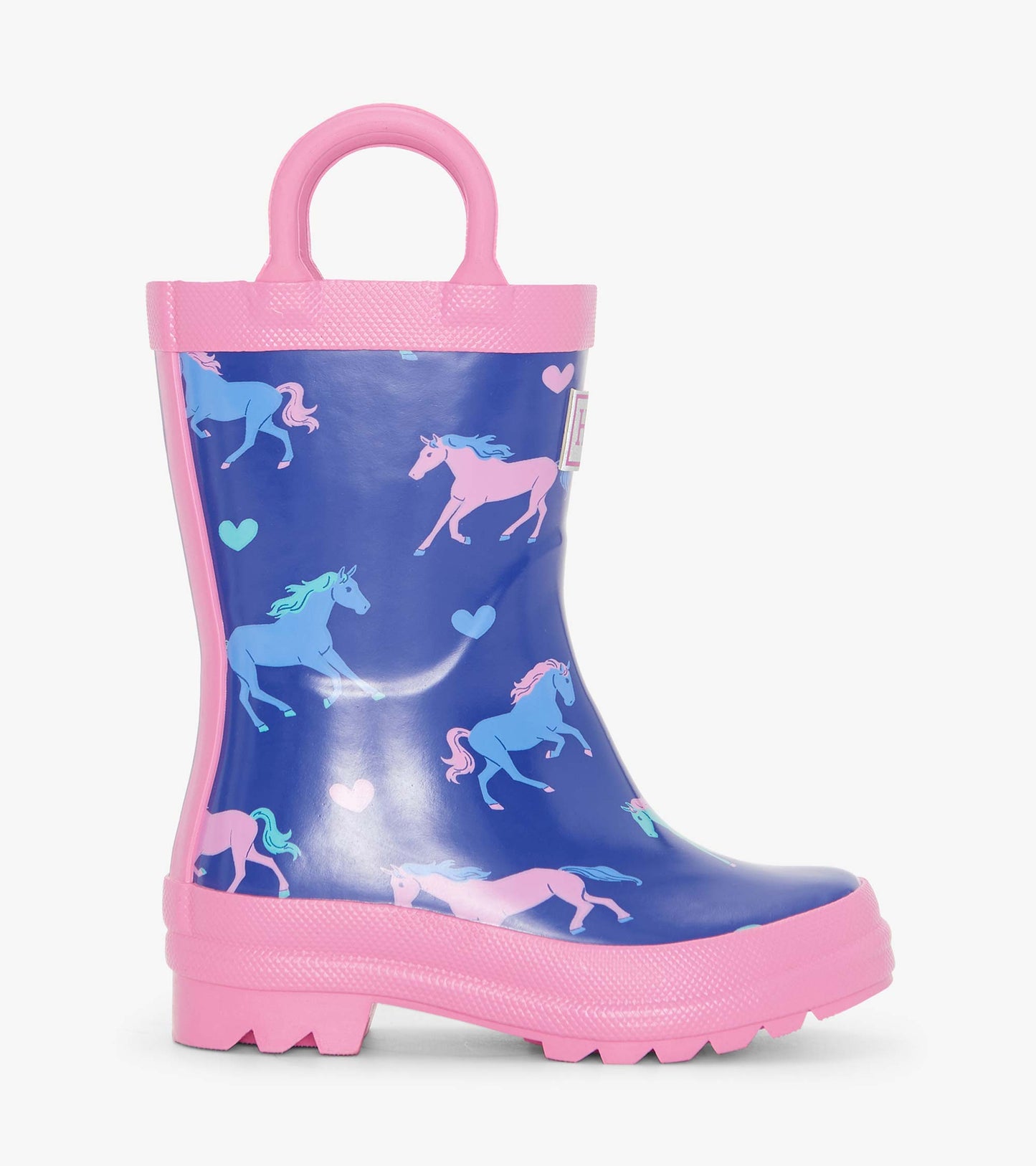 Toddler Girls Hearts & Horses Rain Boots