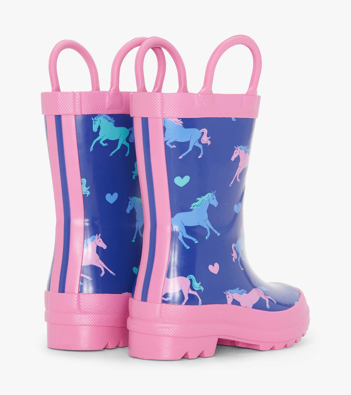 Toddler Girls Hearts & Horses Rain Boots