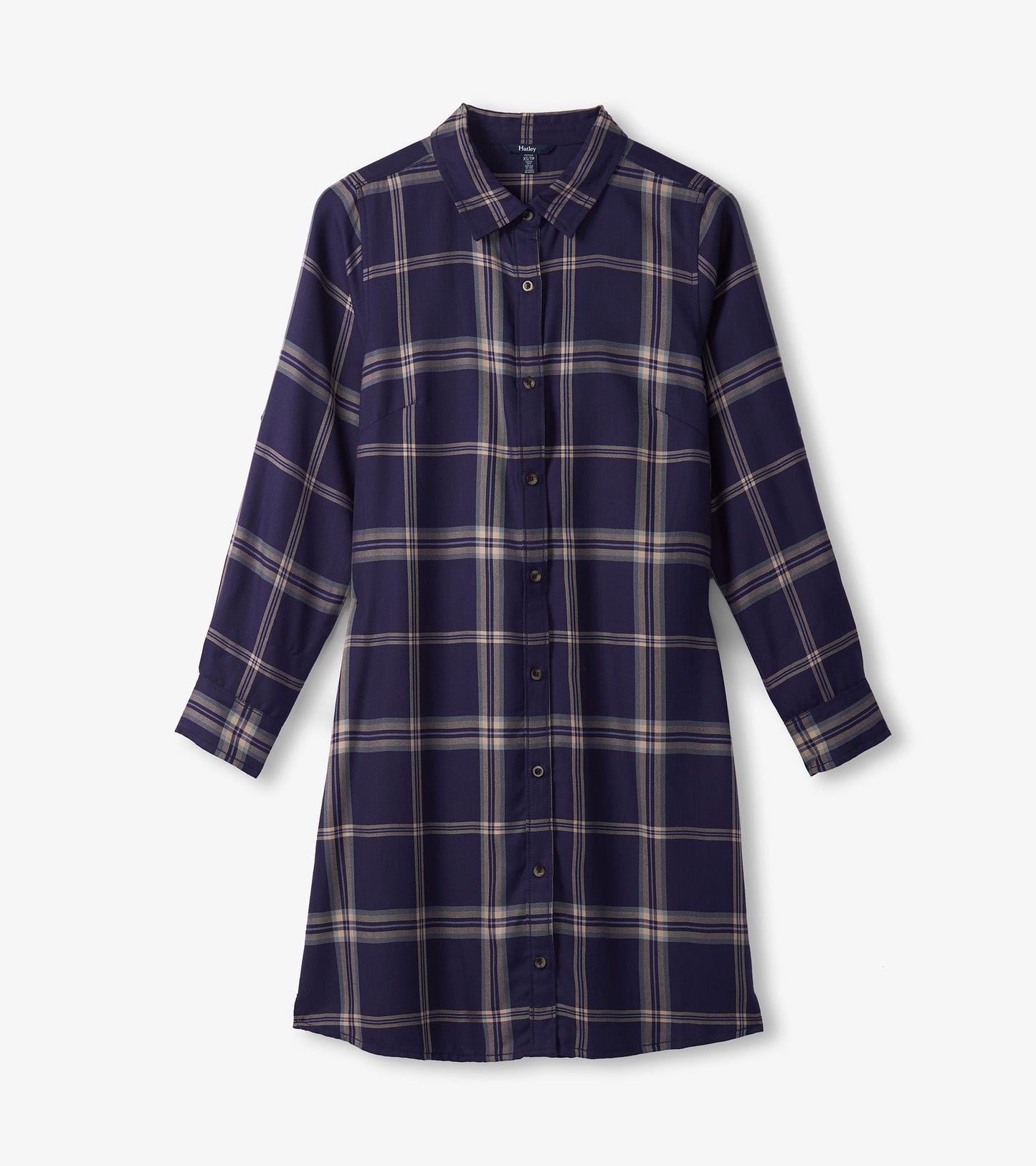 Cara Shirt Dress - Heirloom Navy Plaid