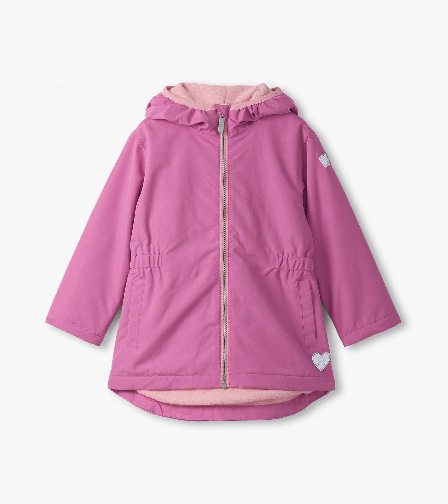Girls Heart Swans Colour Changing Zip-Up Rain Jacket