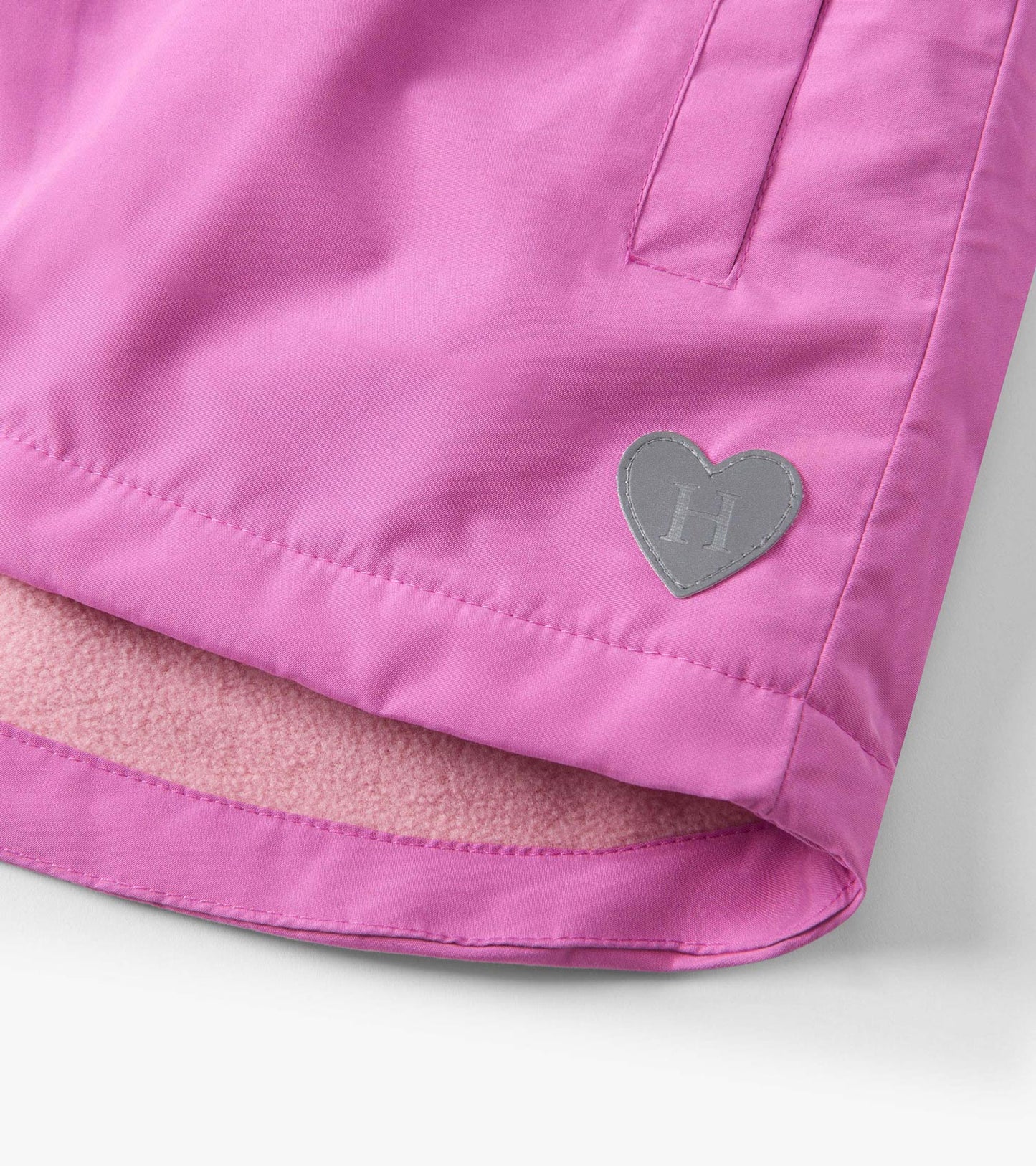 Girls Heart Swans Colour Changing Zip-Up Rain Jacket