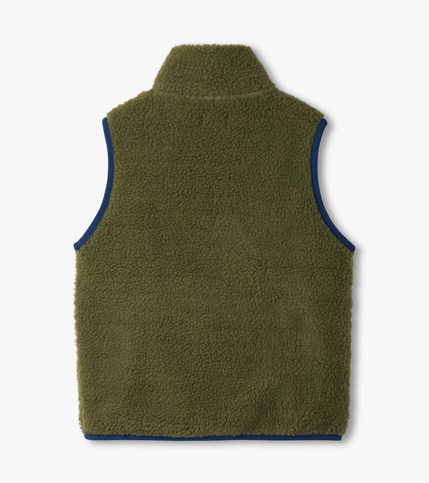 Gilet en faux sherpa pour garçon – Vert loden