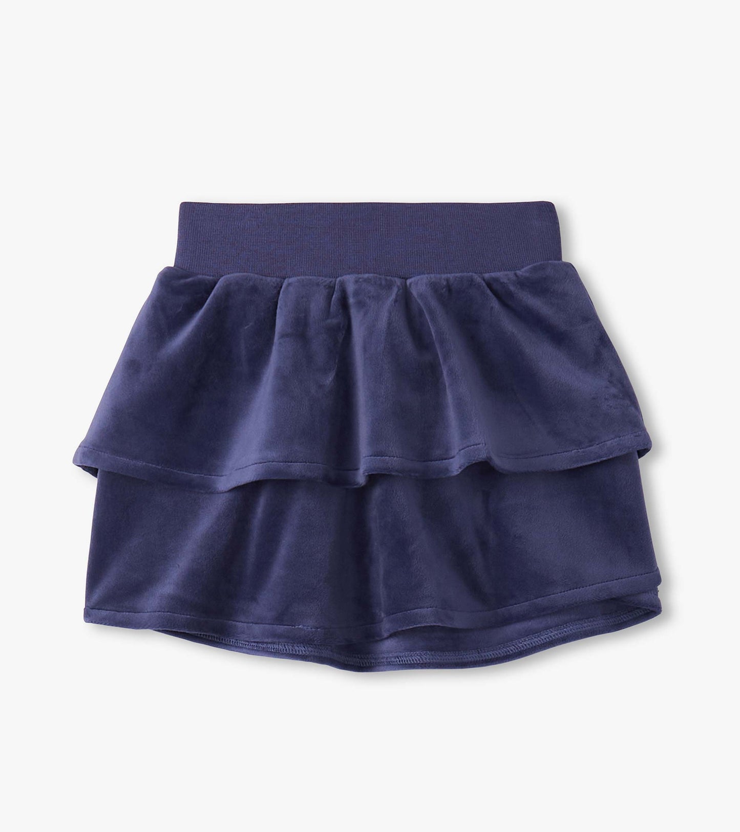 Girls Patriot Blue Velour Skirt
