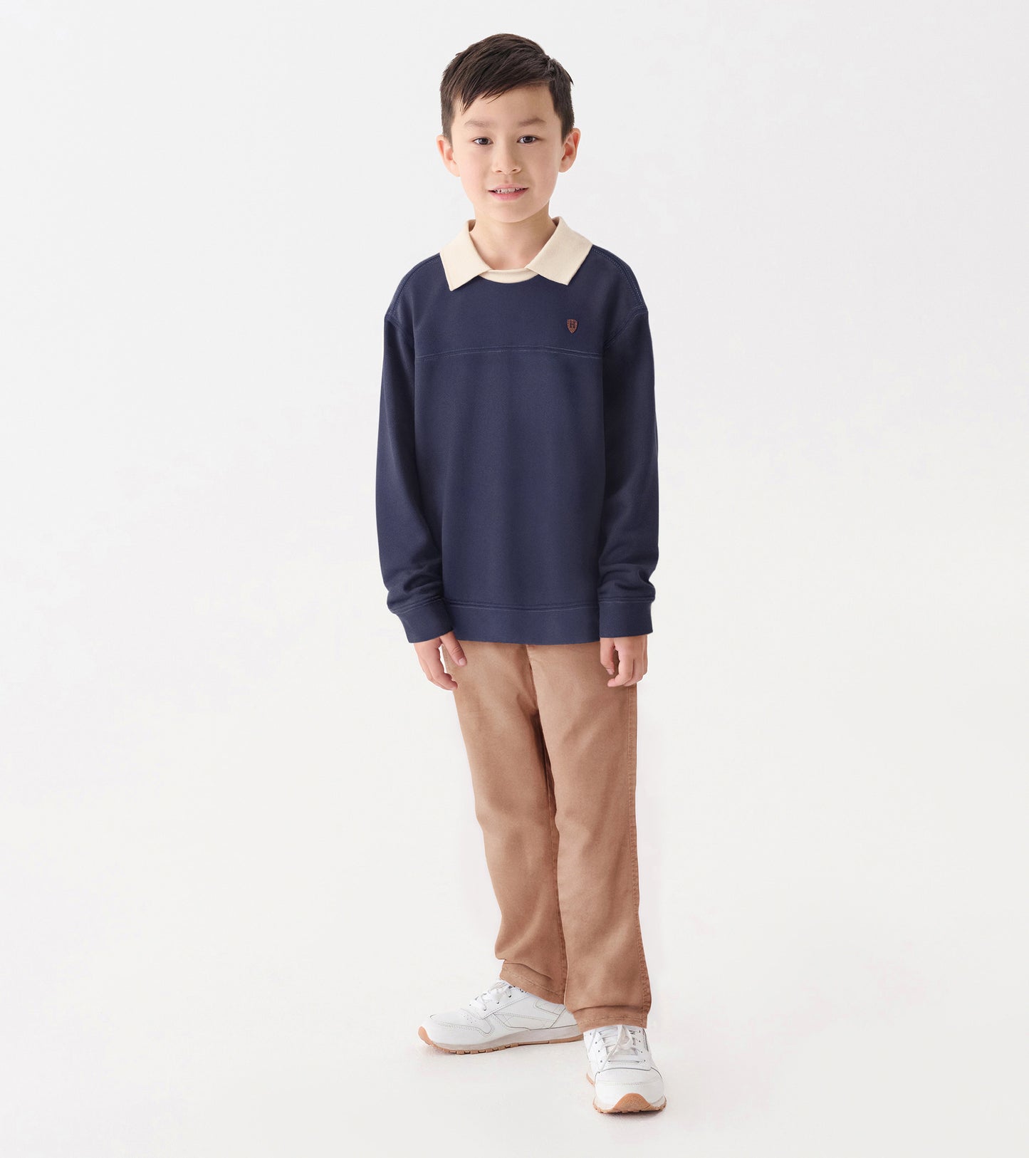 Boys Patriot Blue Fooler Polo Pullover