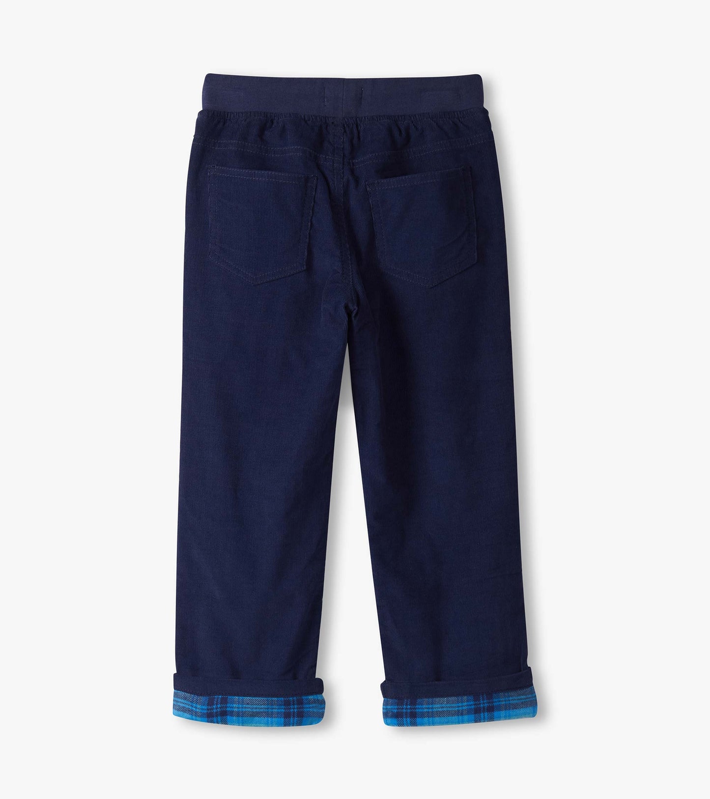 Pantalon en velours côtelé doublé à enfiler pour garçon – Bleu patriote