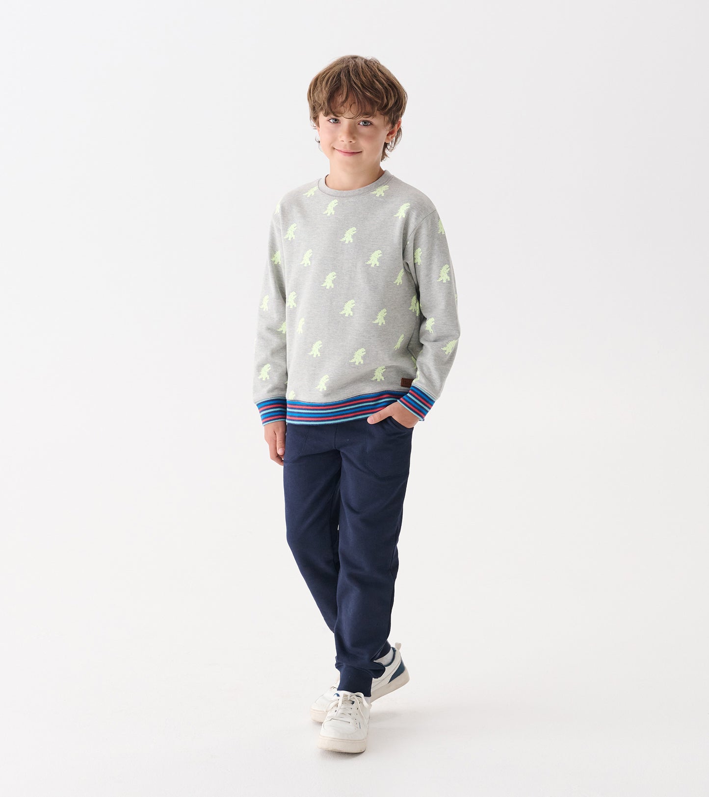 Jogging en tissu polaire pour garçon – Bleu patriote