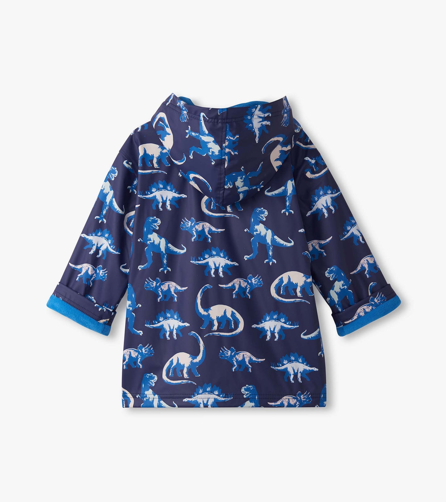 Boys Painted Dinos Colour Changing Zip-Up Rain Jacket