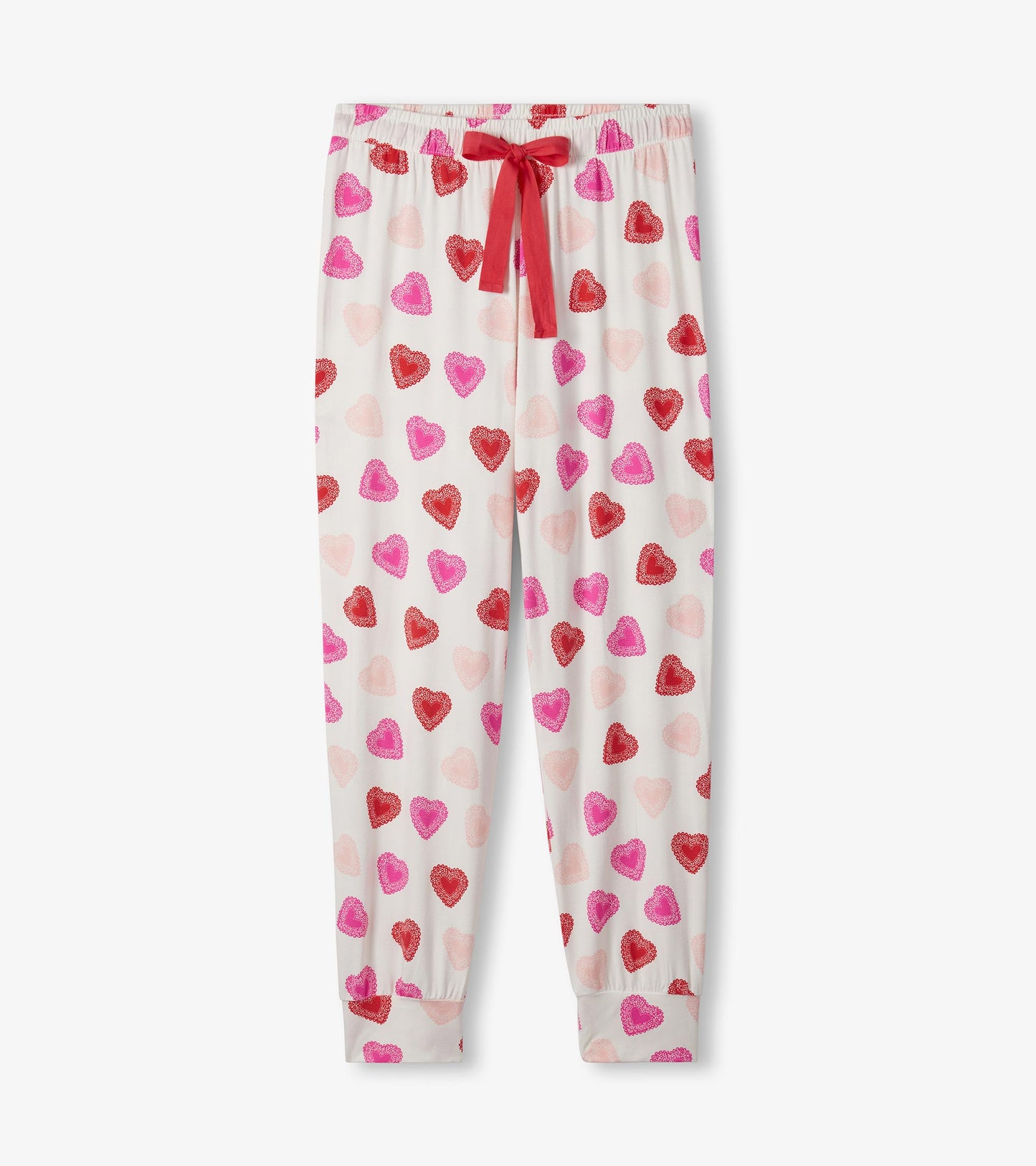 Women's Cut Out Hearts Bamboo Pajama Set