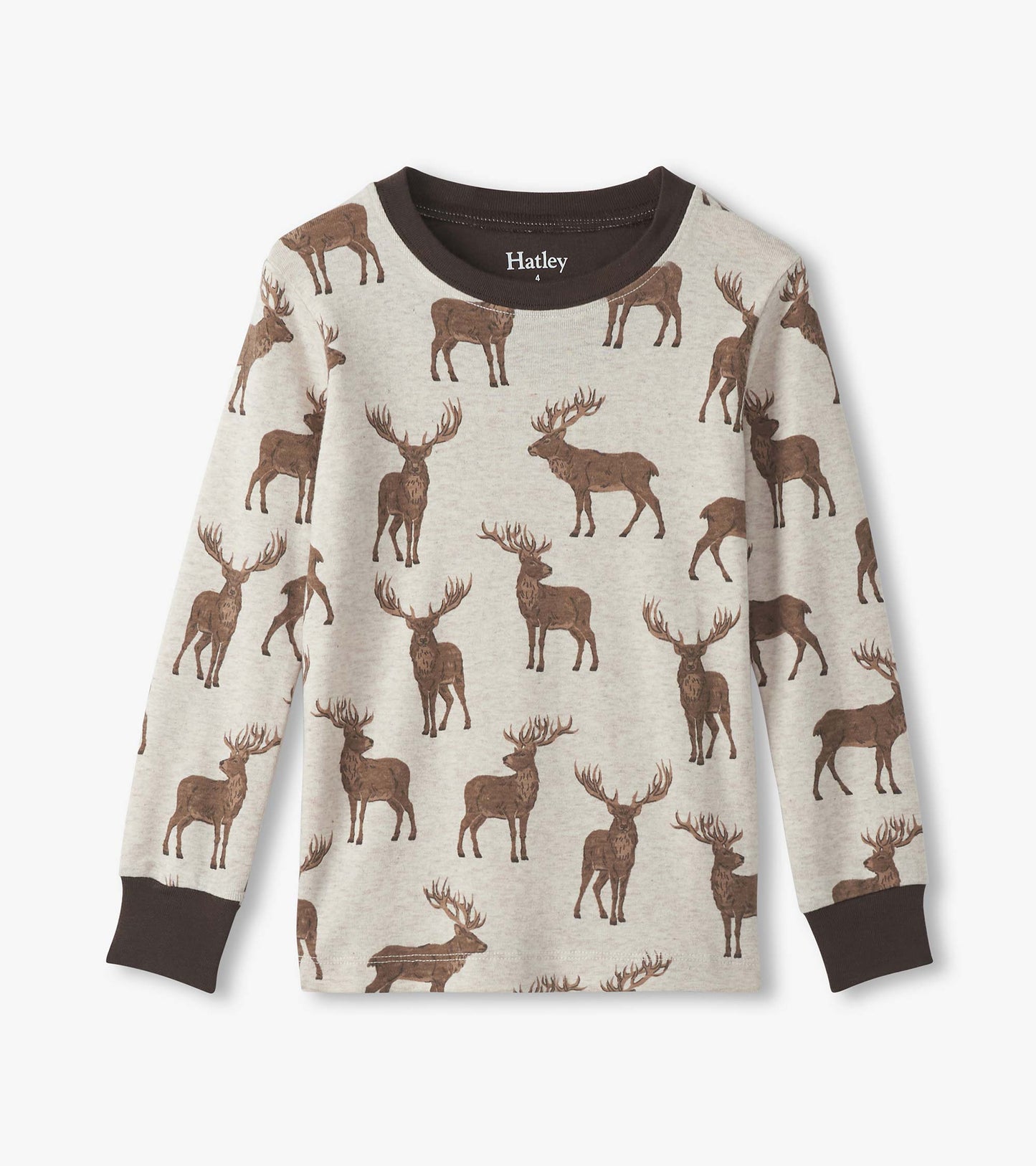 Boys Pine Brush Stags Cotton Pajama Set