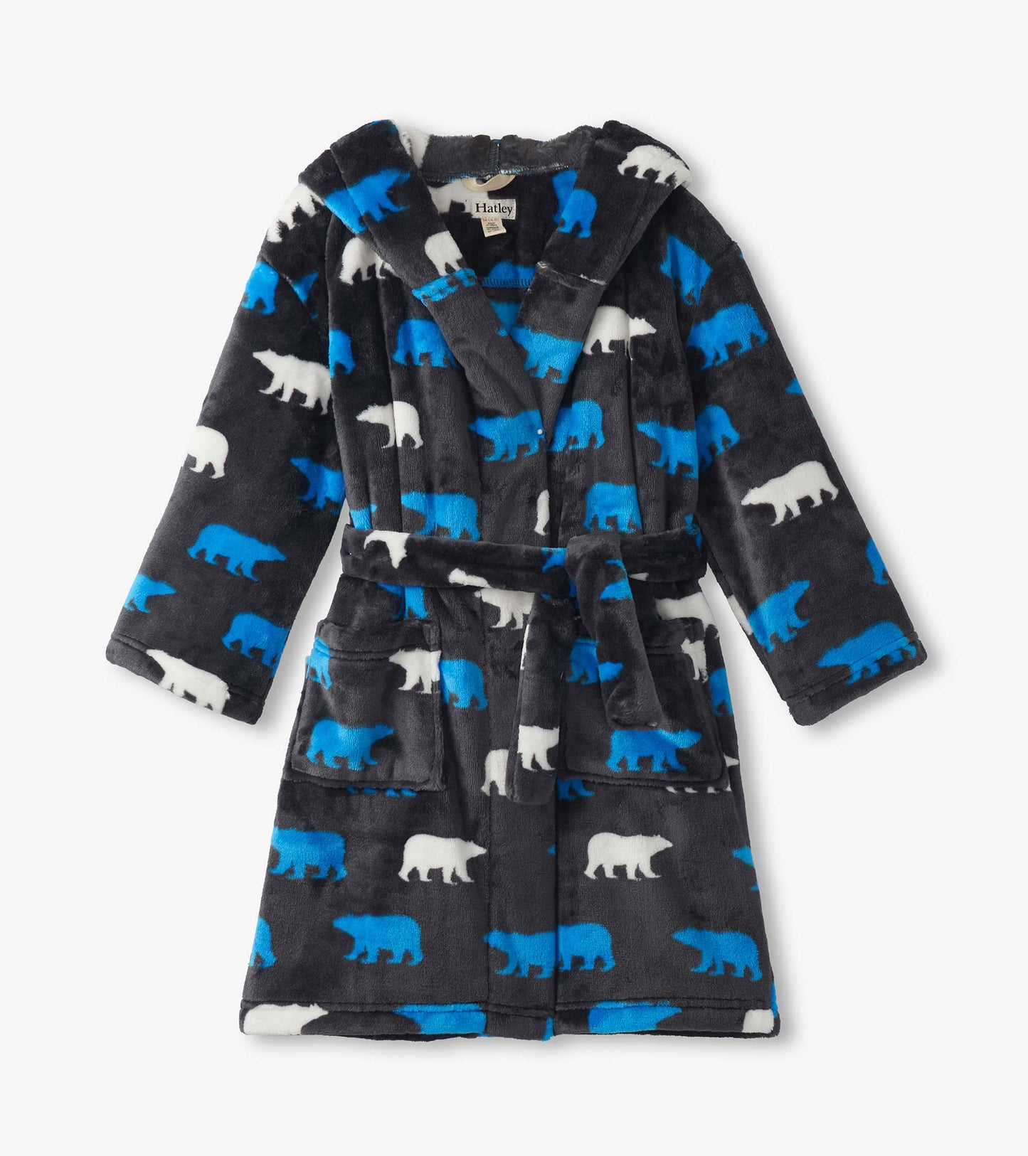 Peignoir en molleton duveteux – Silhouettes d’ours polaire