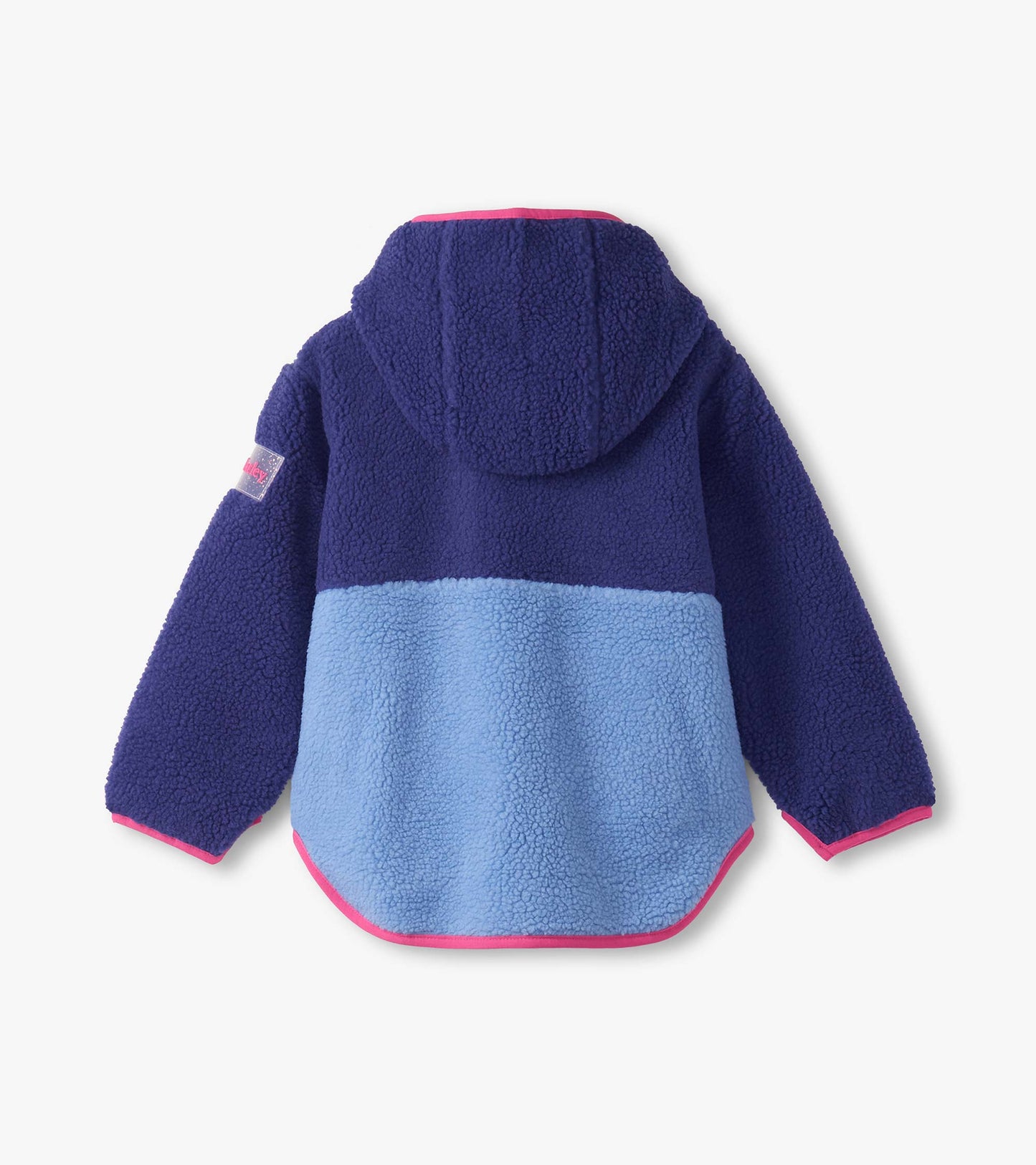 Veste en faux sherpa – Blocs de couleur bleu roi