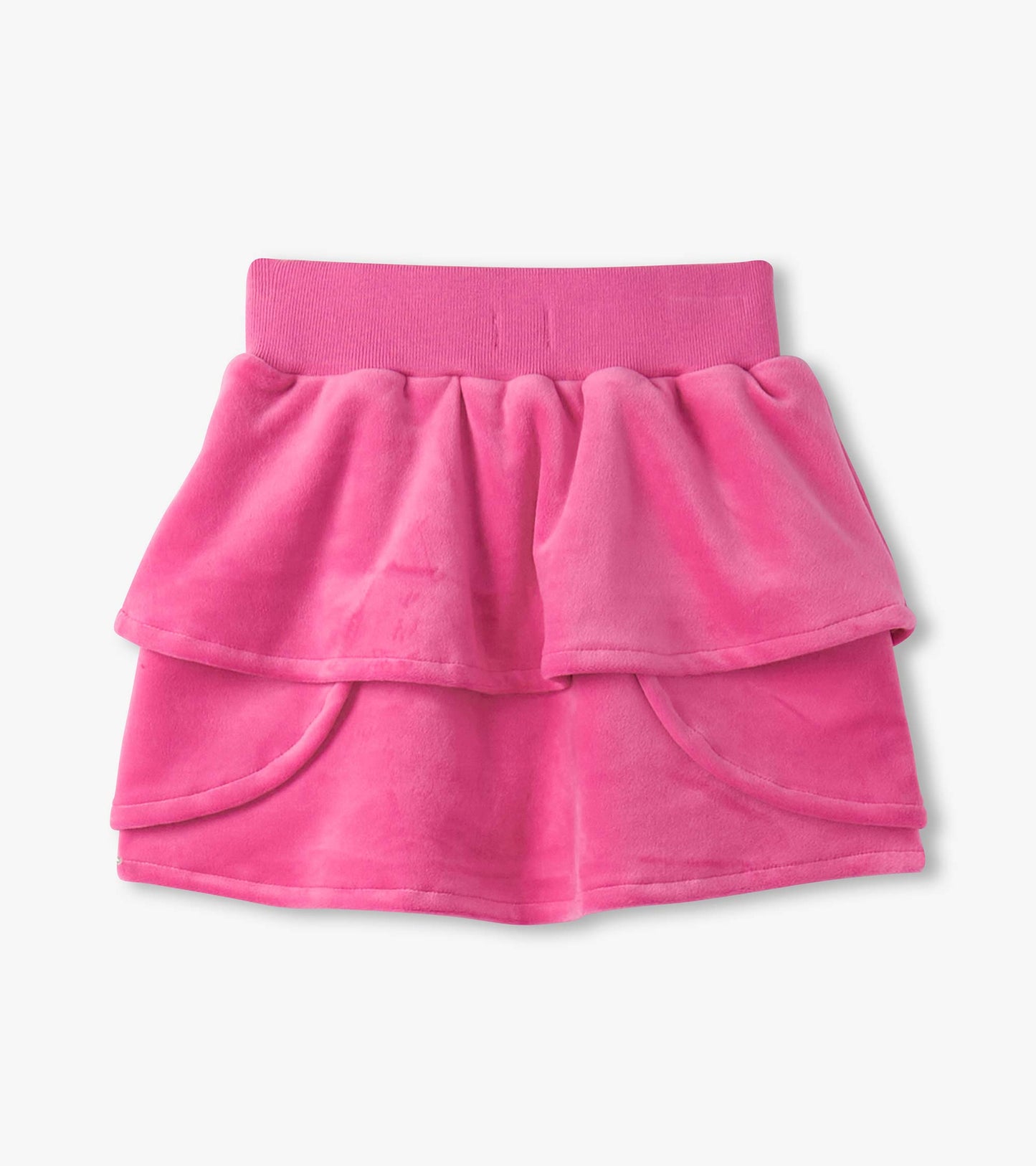 Girls Raspberry Rose Velour Skirt